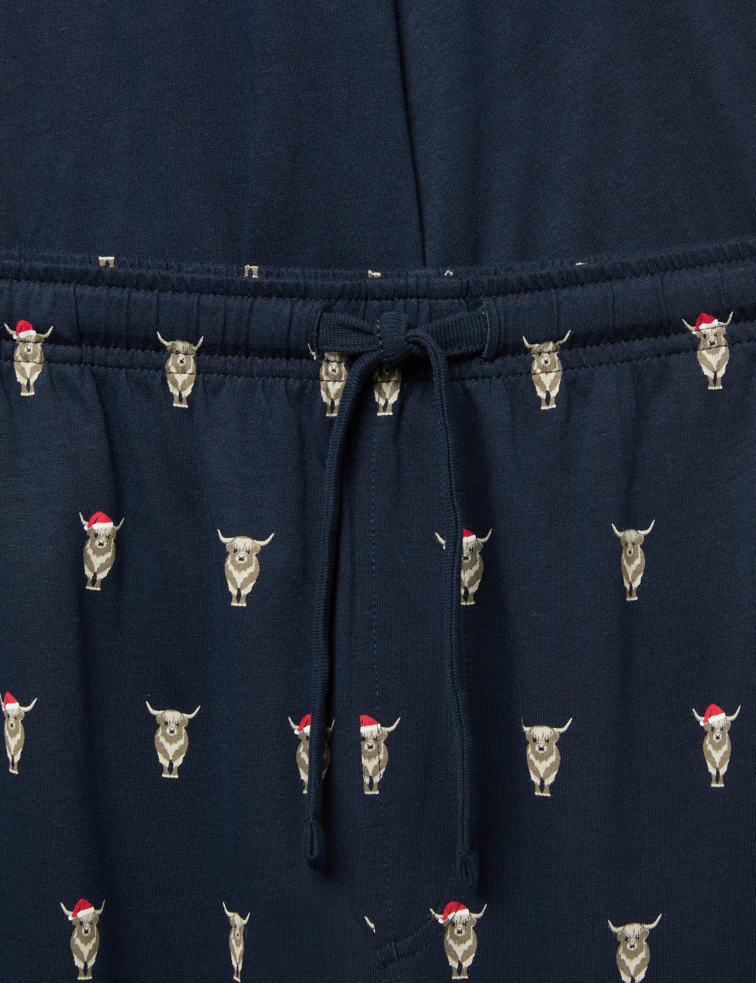 Pure Cotton Highland Cow Christmas Pyjamas 5 of 5