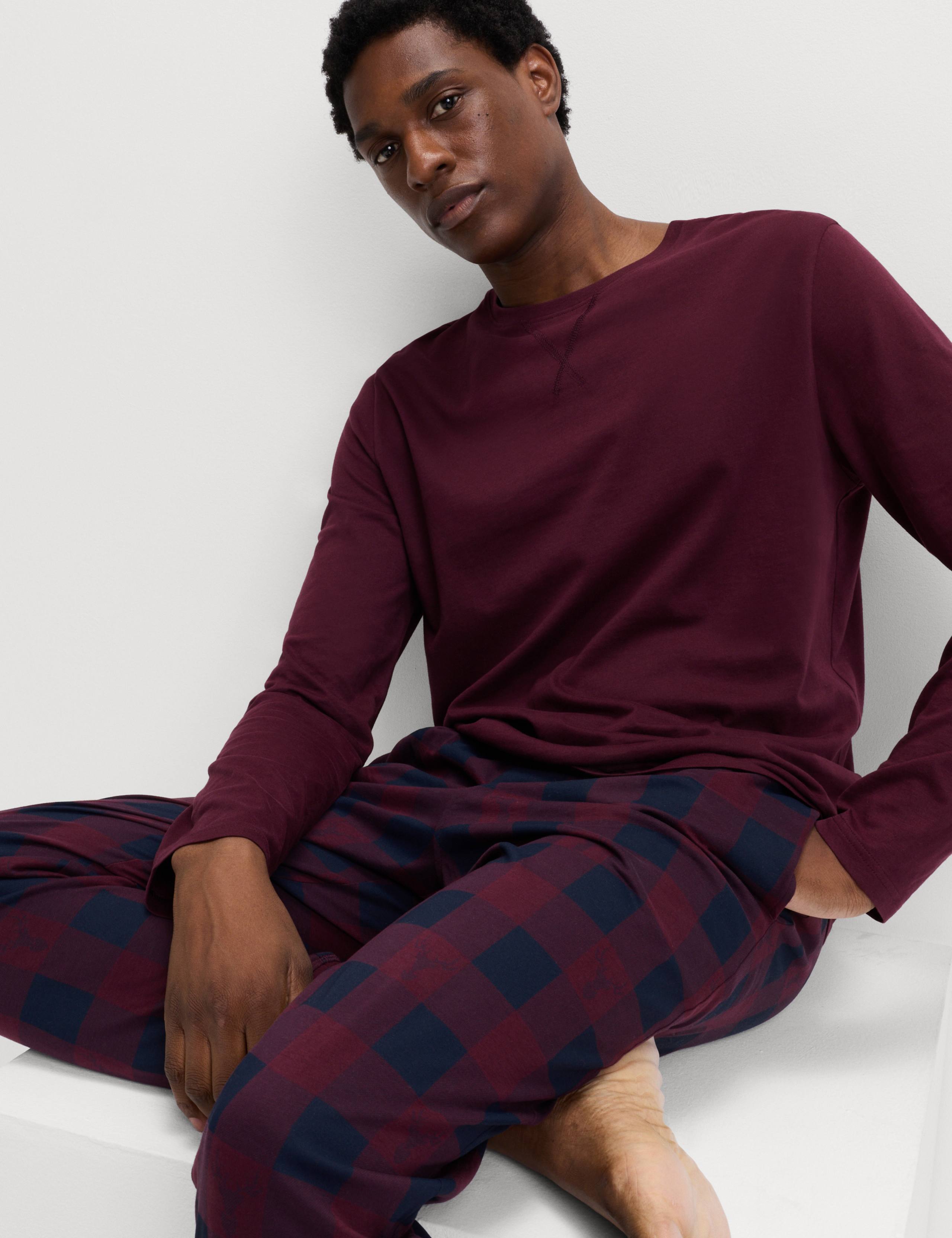 Pure Cotton Christmas Pyjama Joggers 3 of 5