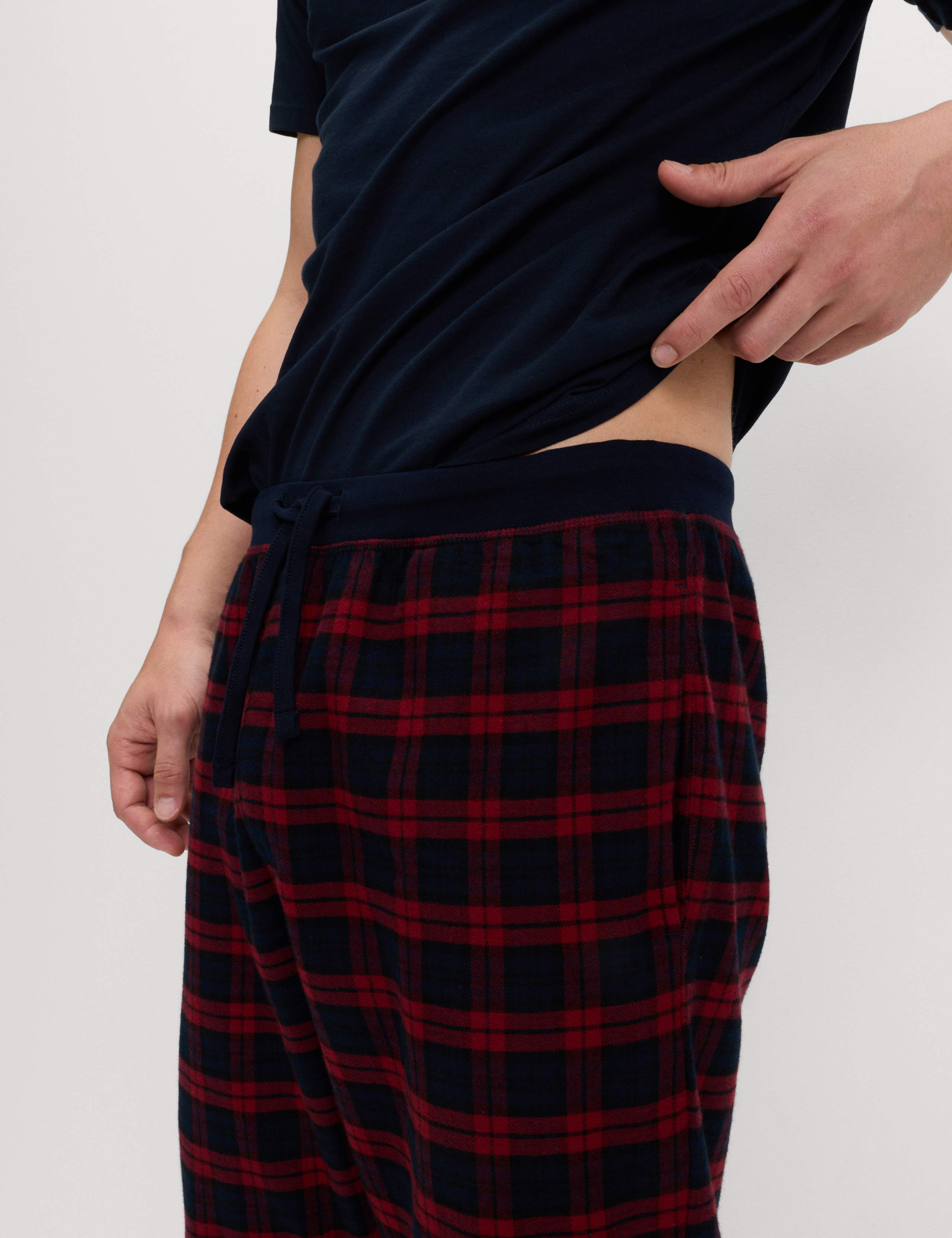 Pure Cotton Checked Pyjama Bottoms 5 of 5