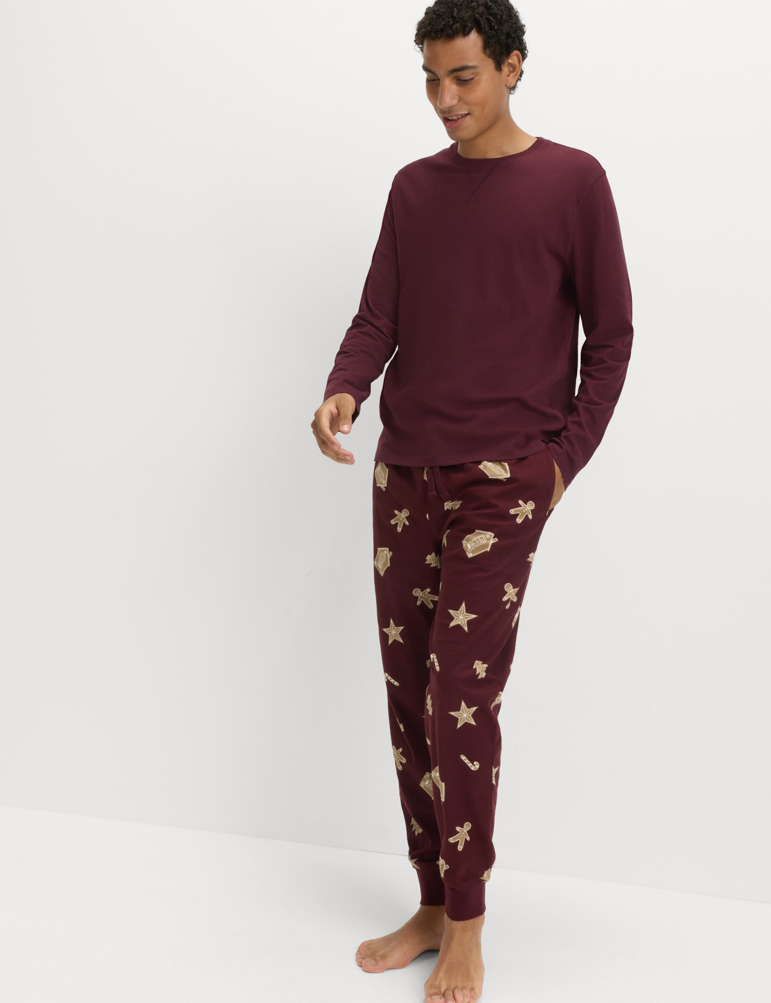 Pure Cotton Gingerbread Pyjama Bottoms 1 of 6