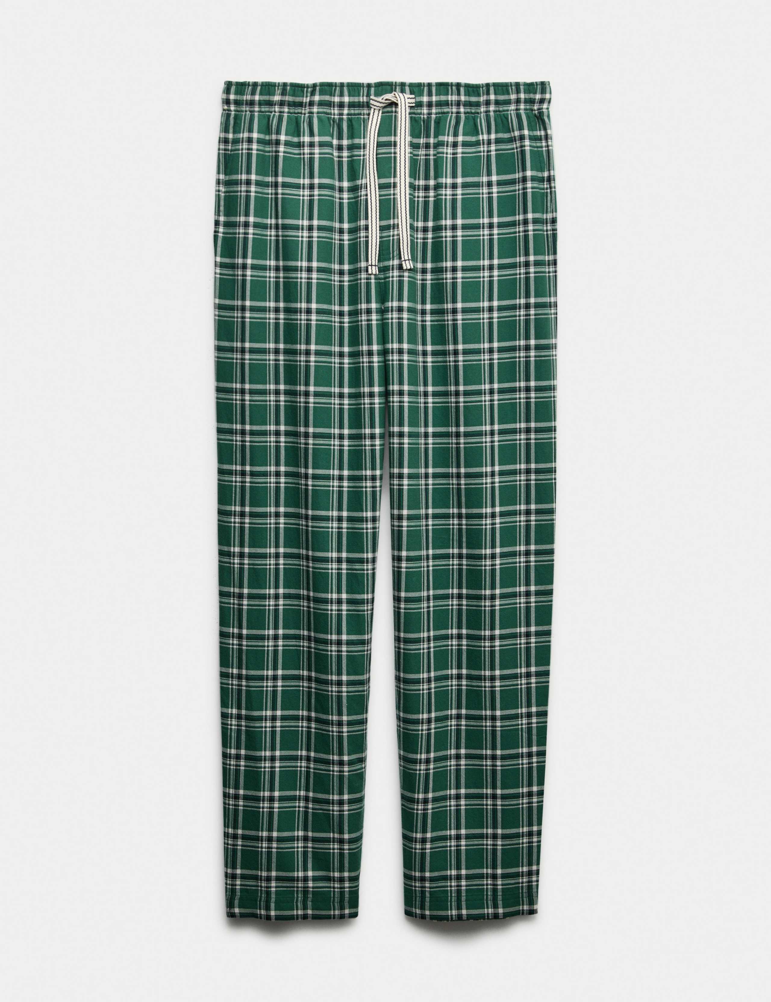 Pure Cotton Checked Loungewear Bottoms 2 of 6