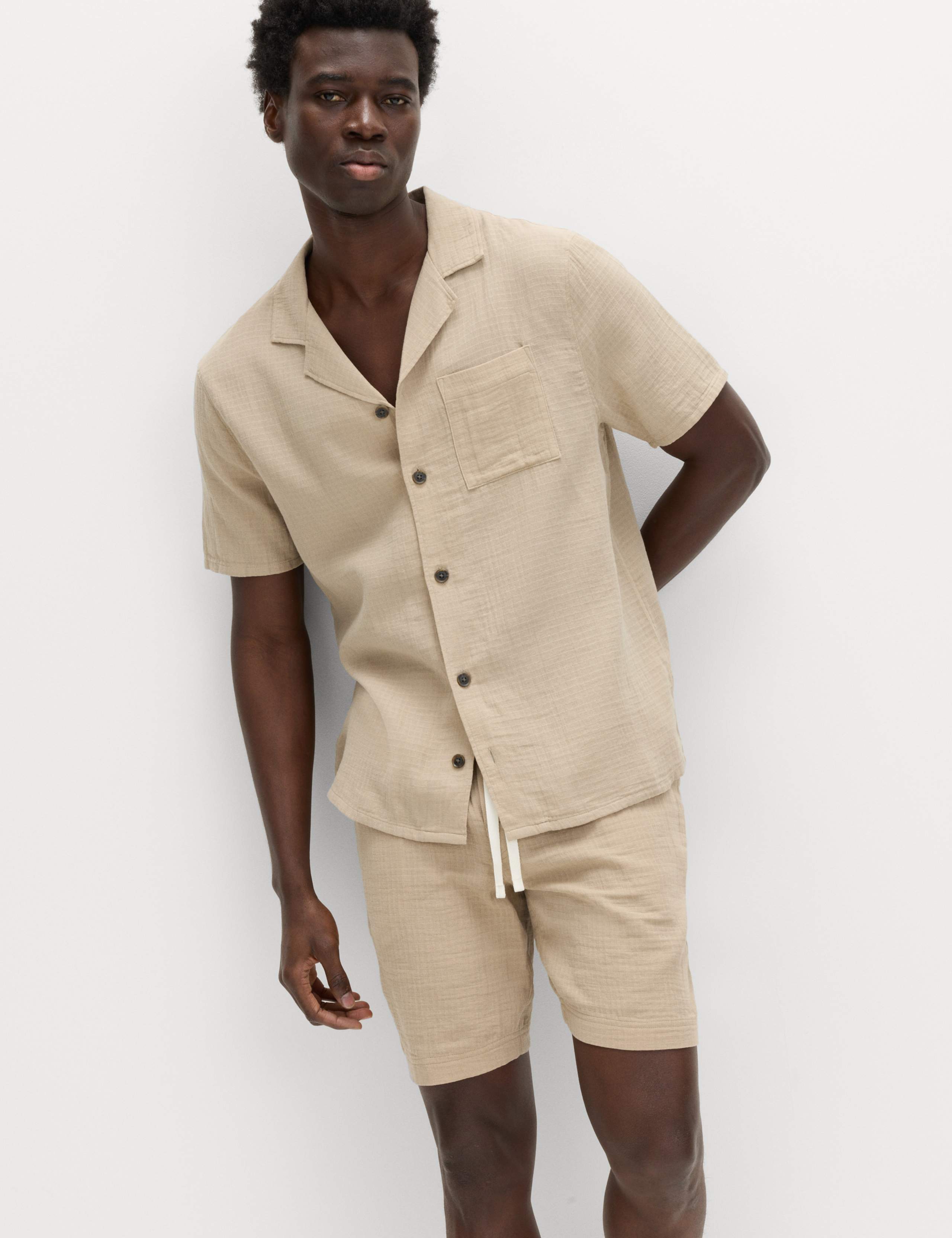 Pure Cotton Textured Loungewear Top 1 of 5