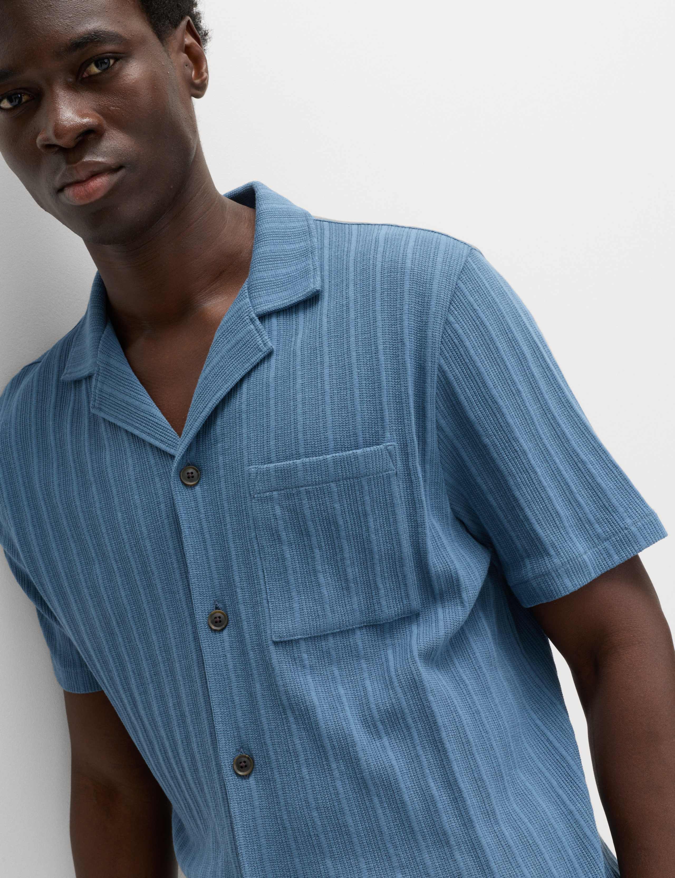 Cotton Rich Jersey Textured Loungewear Top 3 of 6