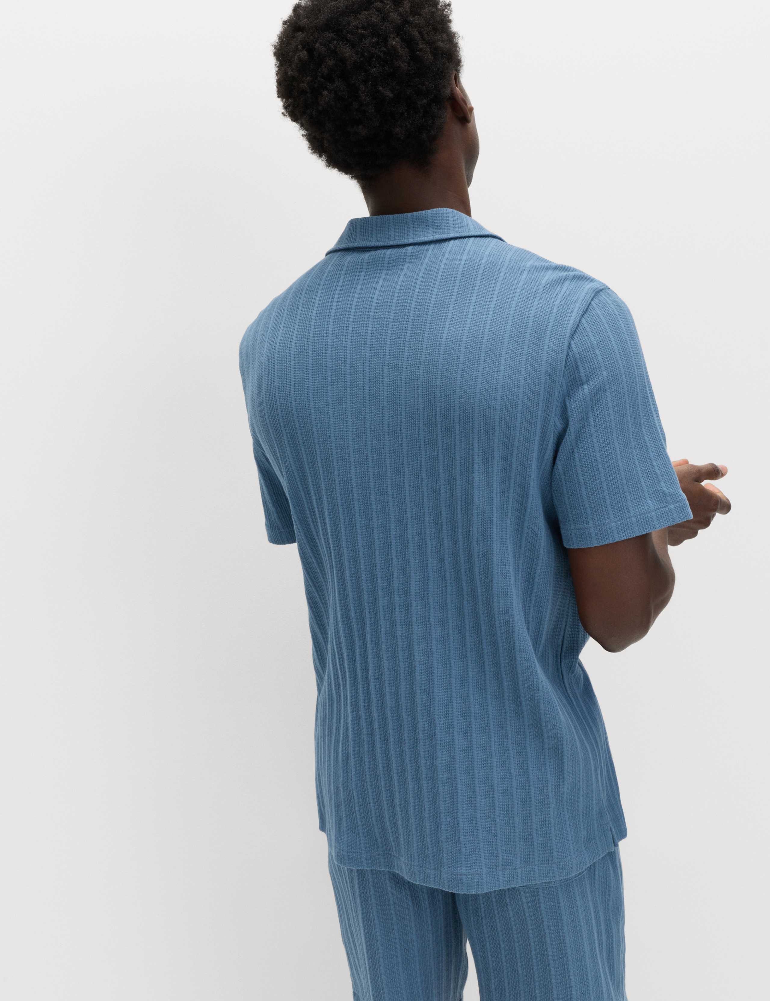 Cotton Rich Jersey Textured Loungewear Top 5 of 6