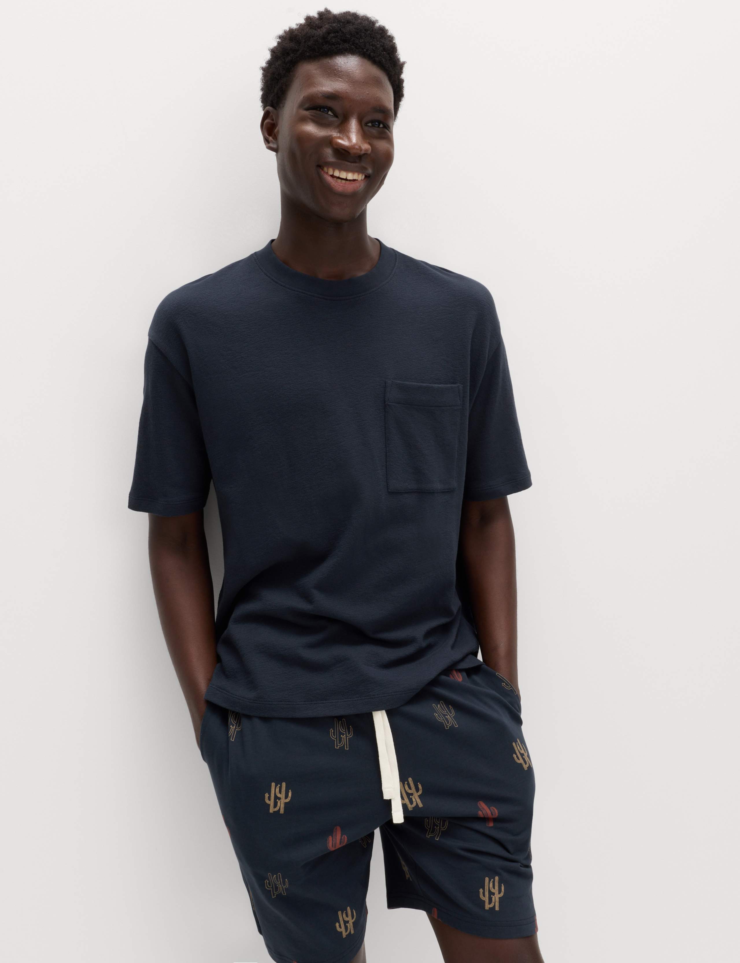 Pure Cotton Cactus Print Pyjama Set 4 of 7