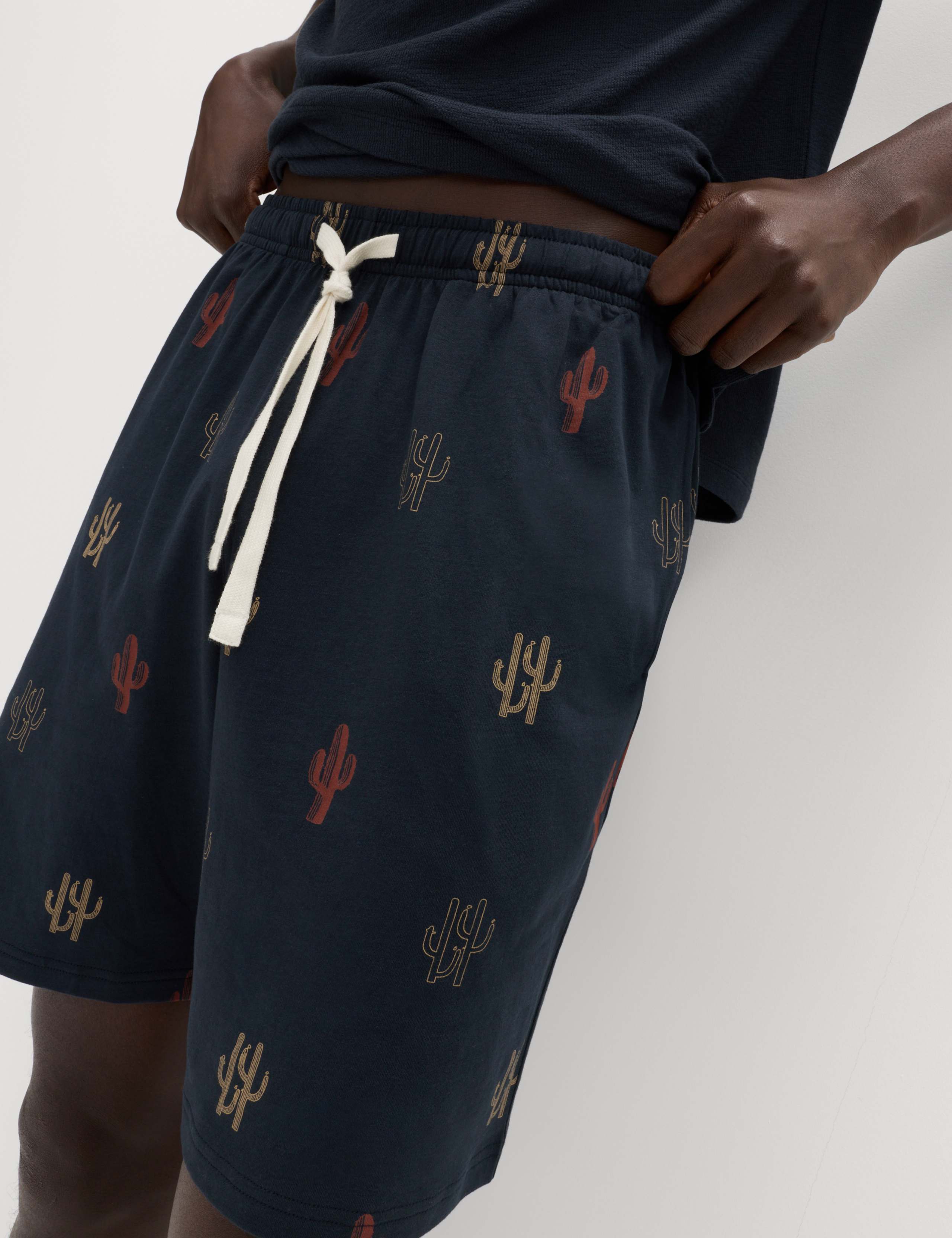 Pure Cotton Cactus Print Pyjama Set 5 of 7