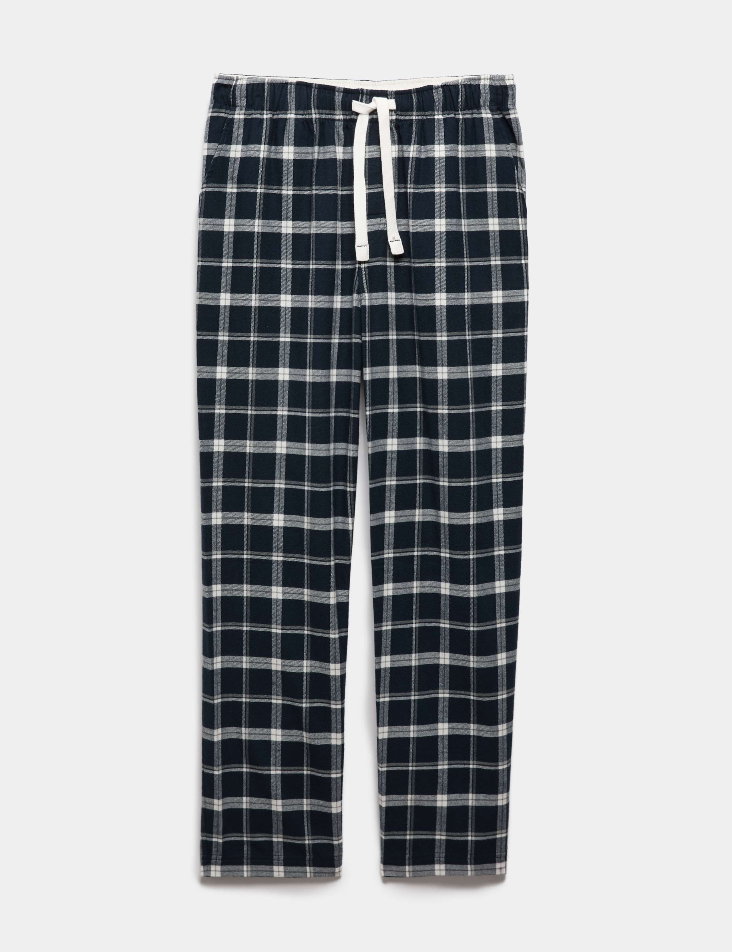 Pure Cotton Checked Loungewear Bottoms 2 of 6