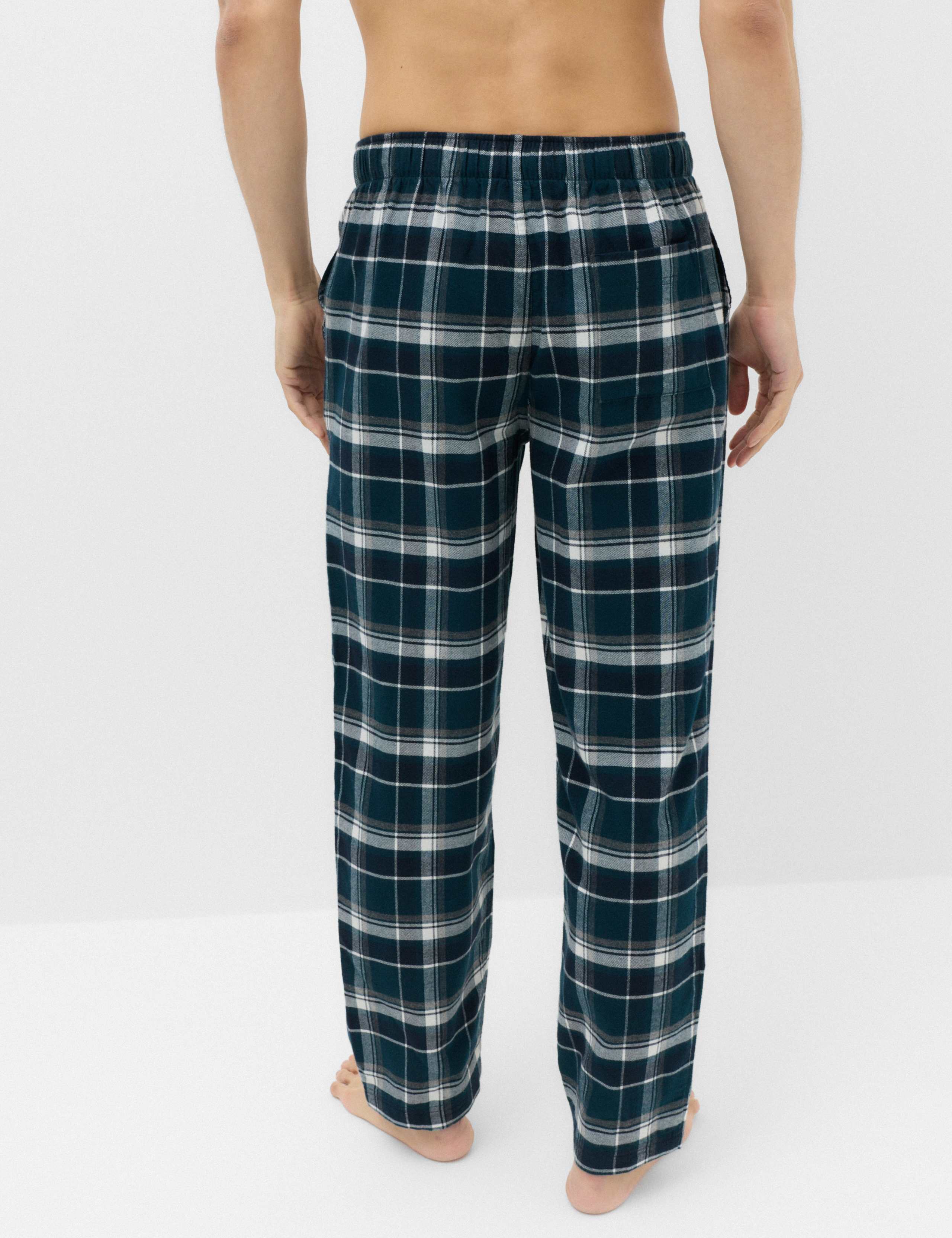 Pure Cotton Checked Loungewear Bottoms 5 of 5