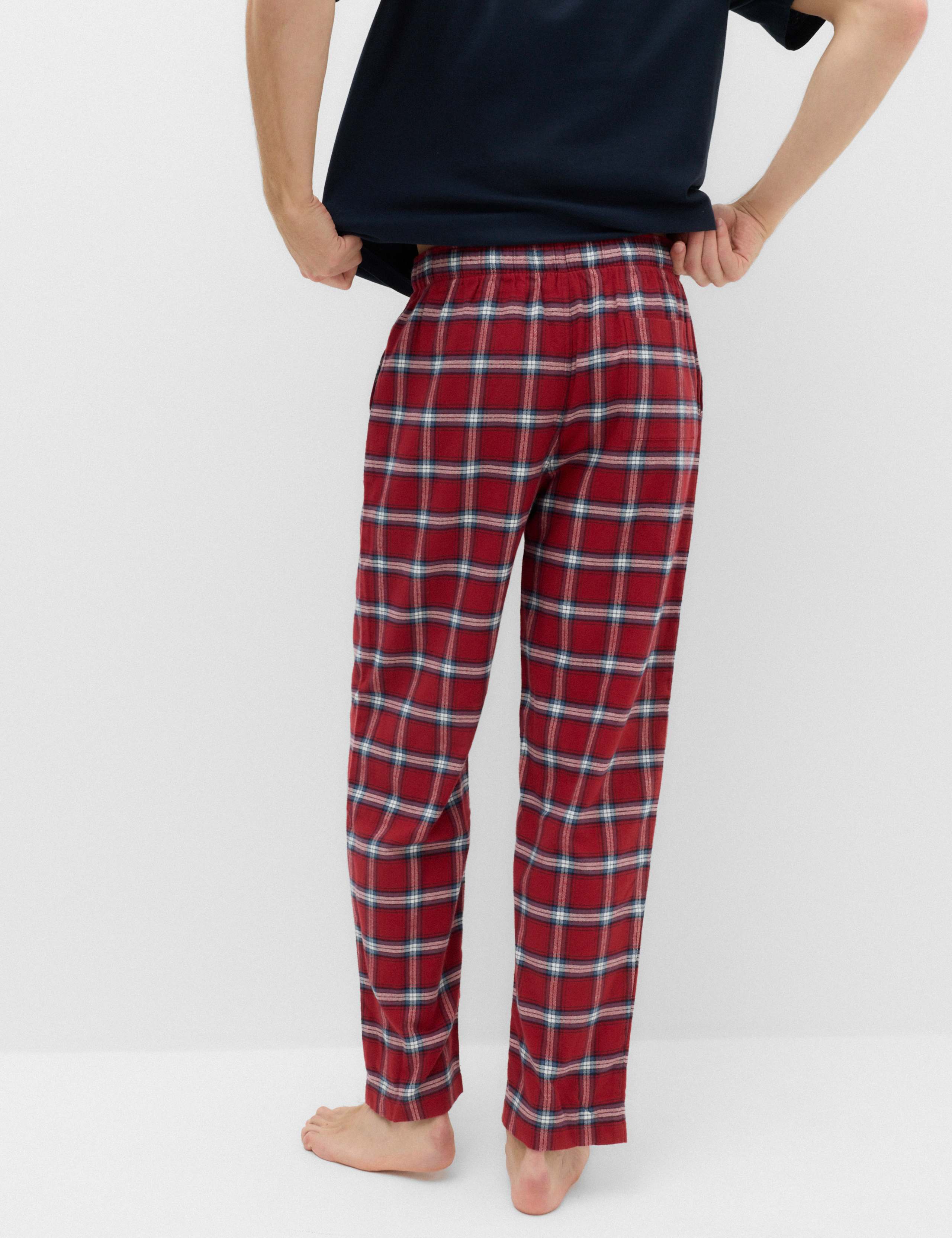 Pure Cotton Checked Pyjama Bottoms 5 of 6