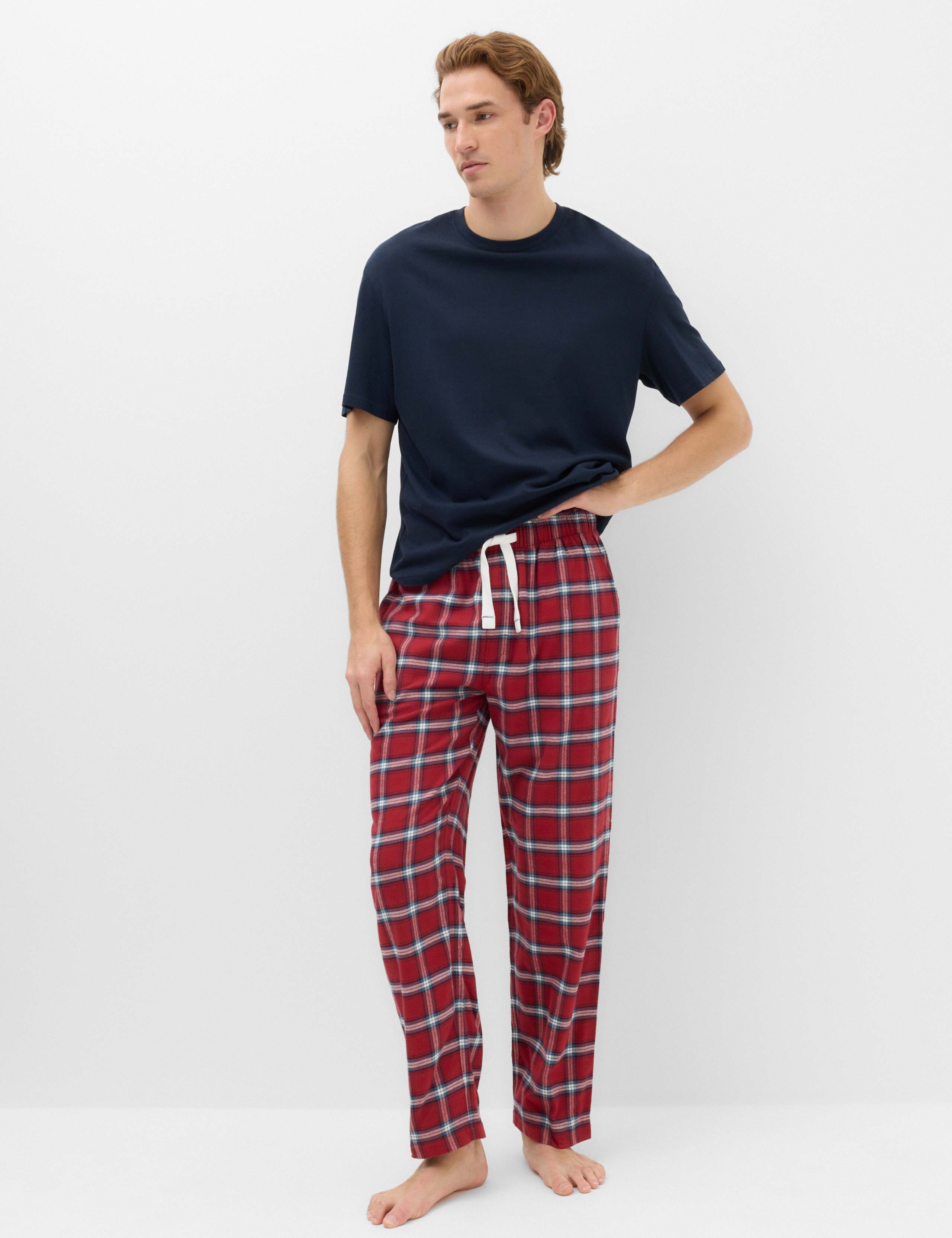 Pure Cotton Checked Pyjama Bottoms 6 of 6