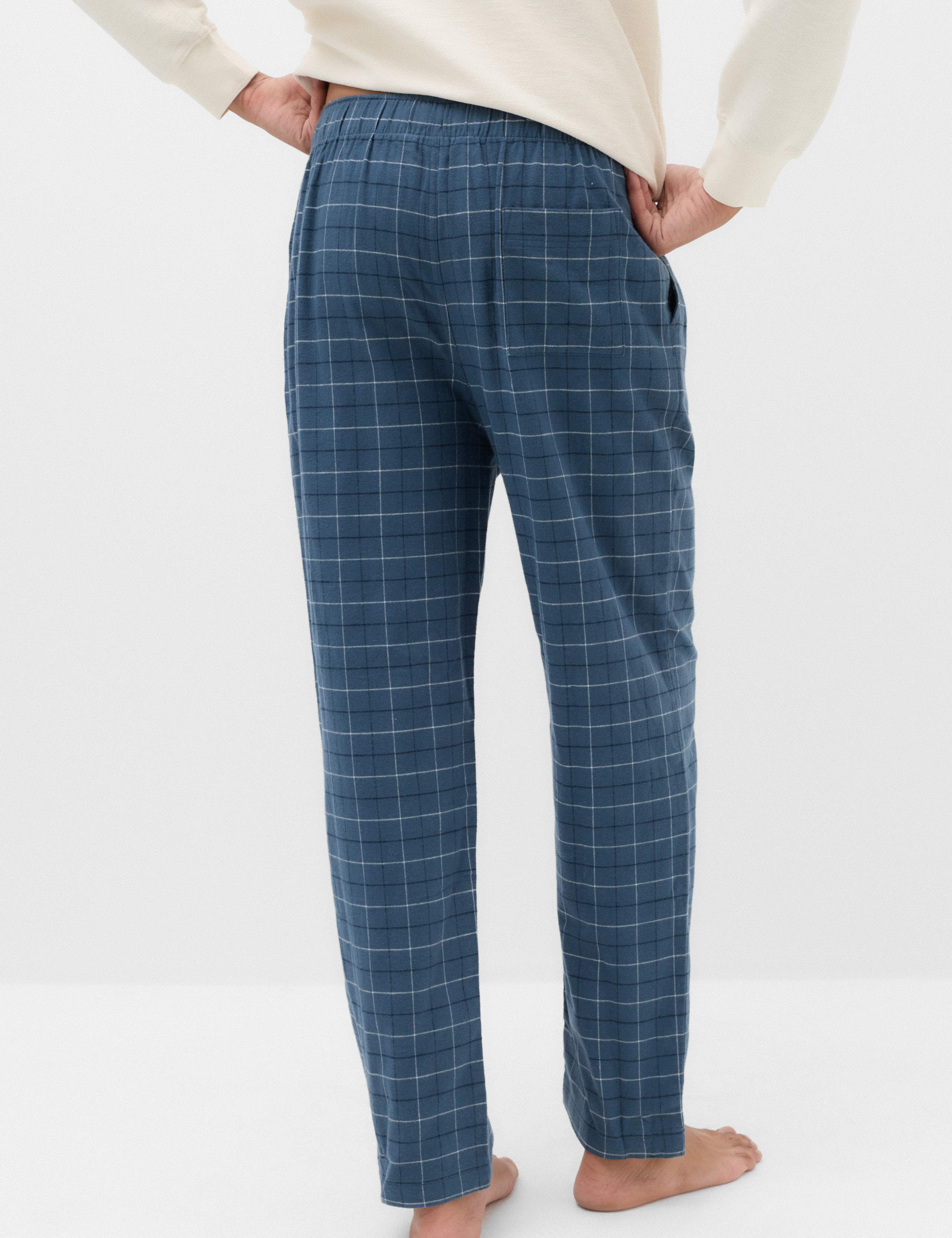 Pure Cotton Checked Pyjama Bottoms 5 of 5