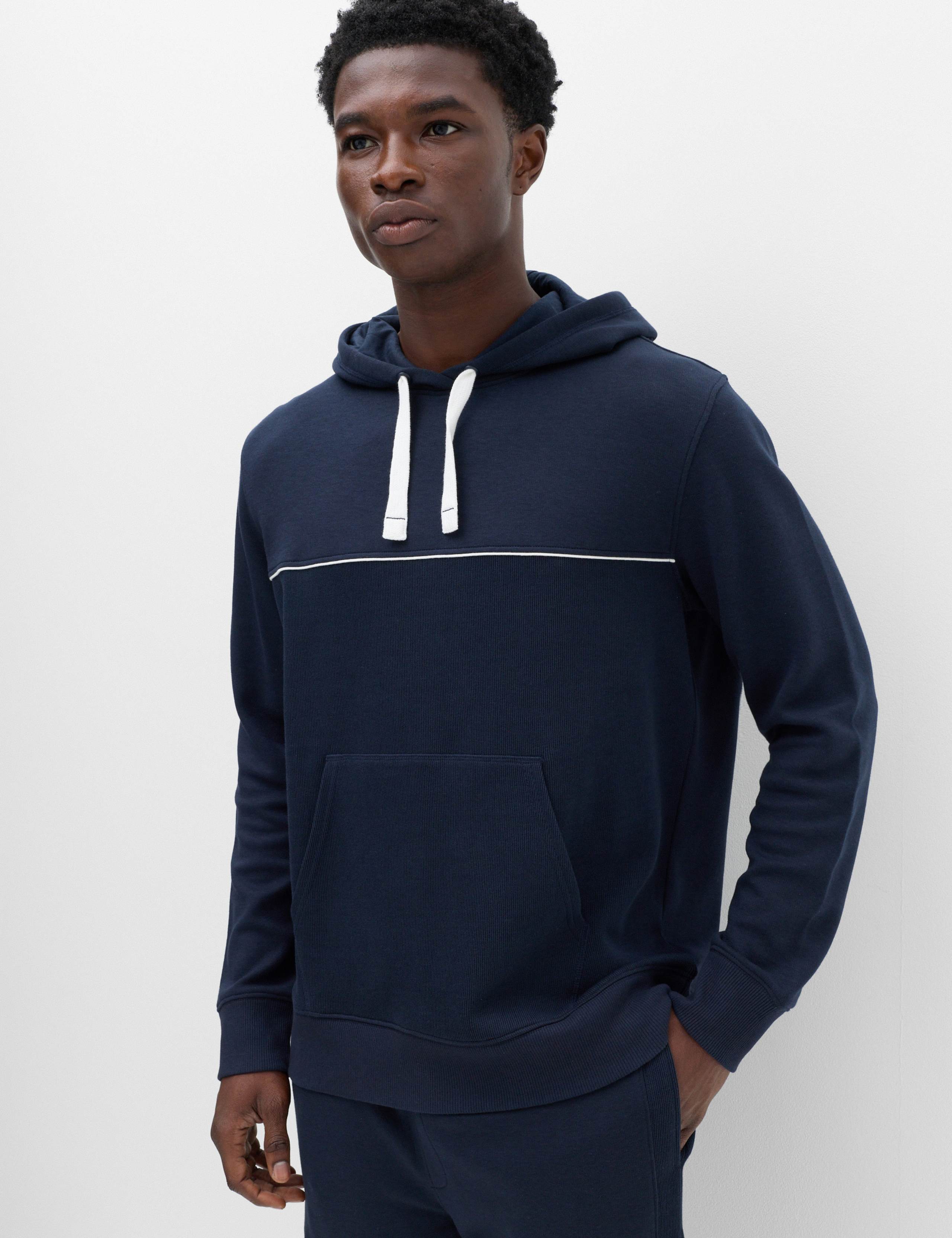 Cotton Rich Ribbed Hoodie 1 of 6