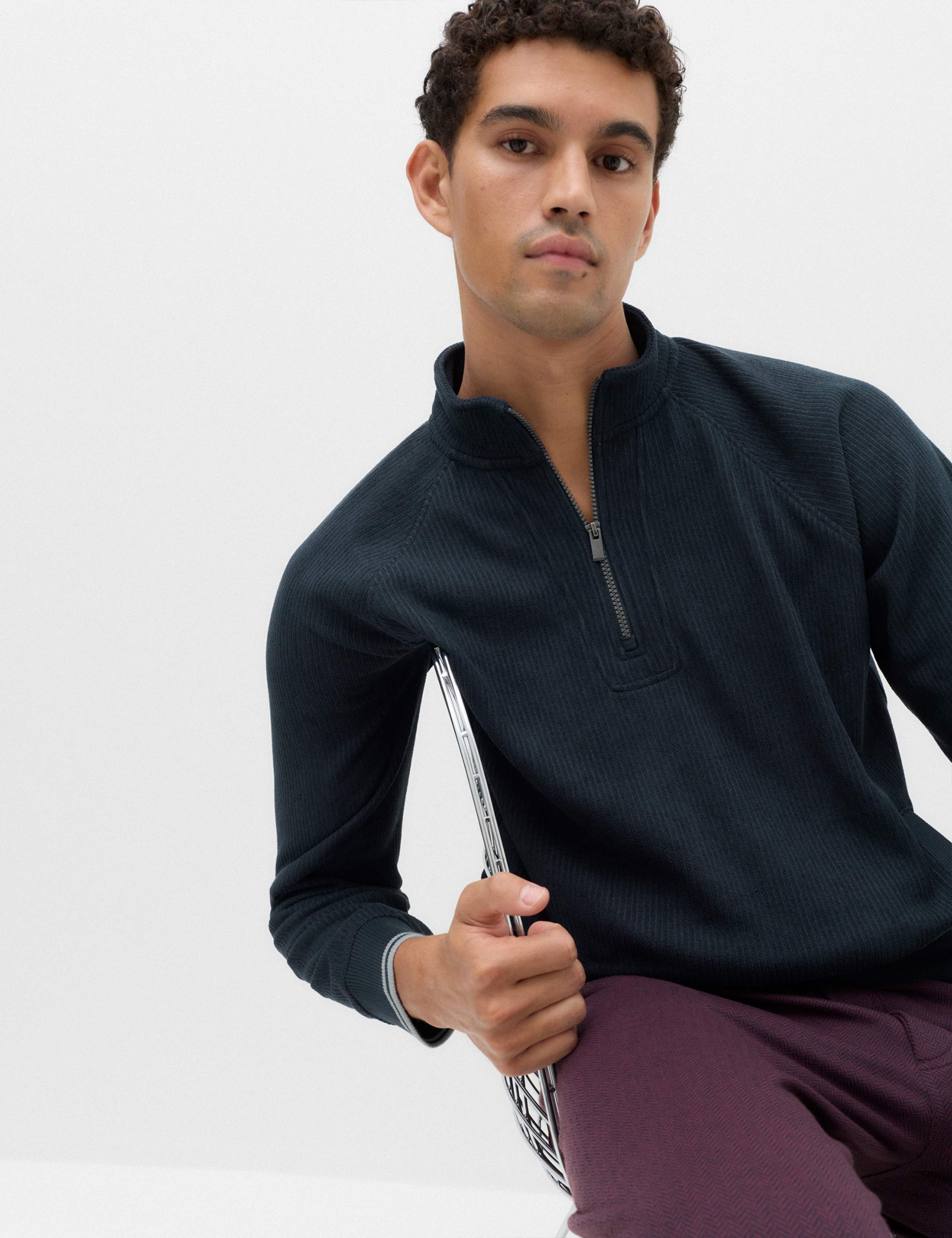 Fleece Half Zip Loungewear Top 5 of 5