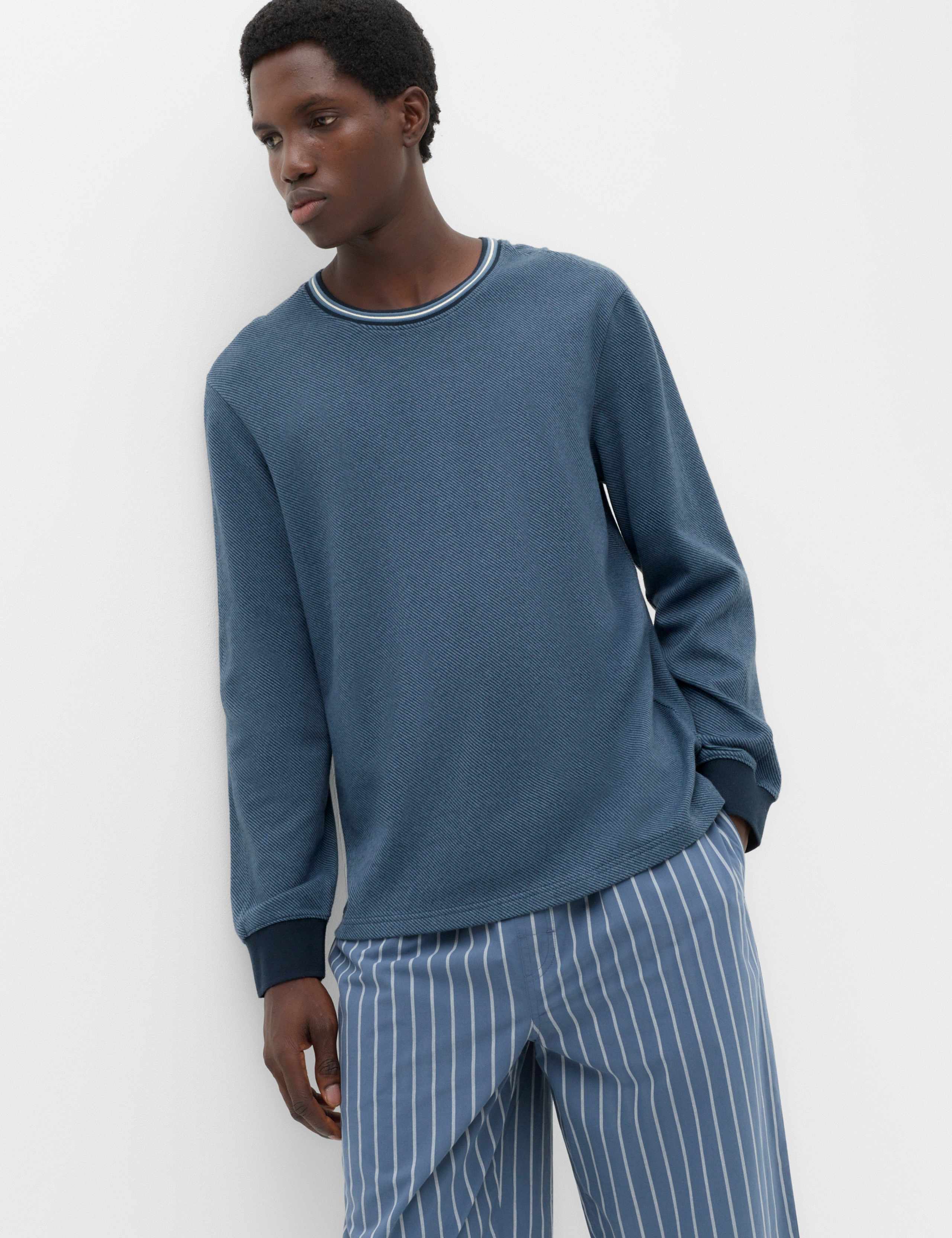 Cotton Rich Textured Loungewear Top 1 of 6