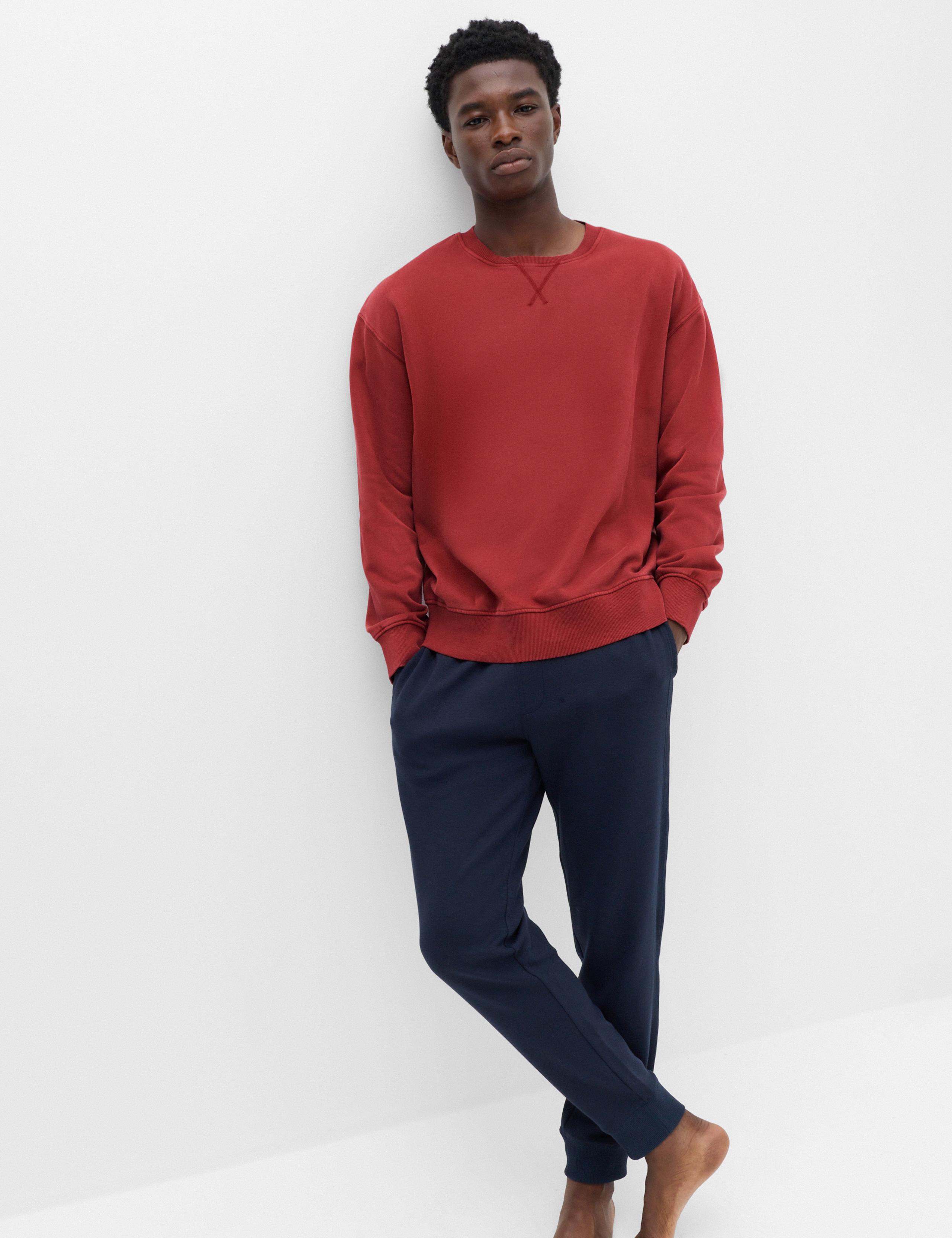 Cotton Rich Garment Dye Loungewear Sweatshirt 6 of 6