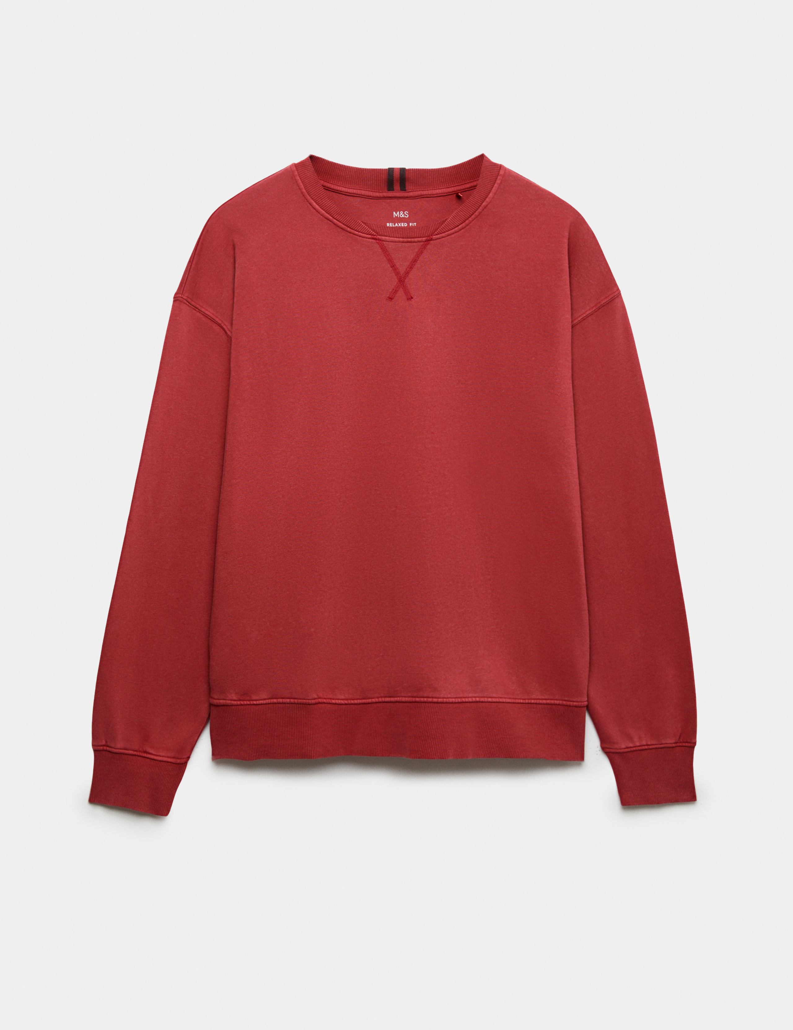 Cotton Rich Garment Dye Loungewear Sweatshirt 2 of 6