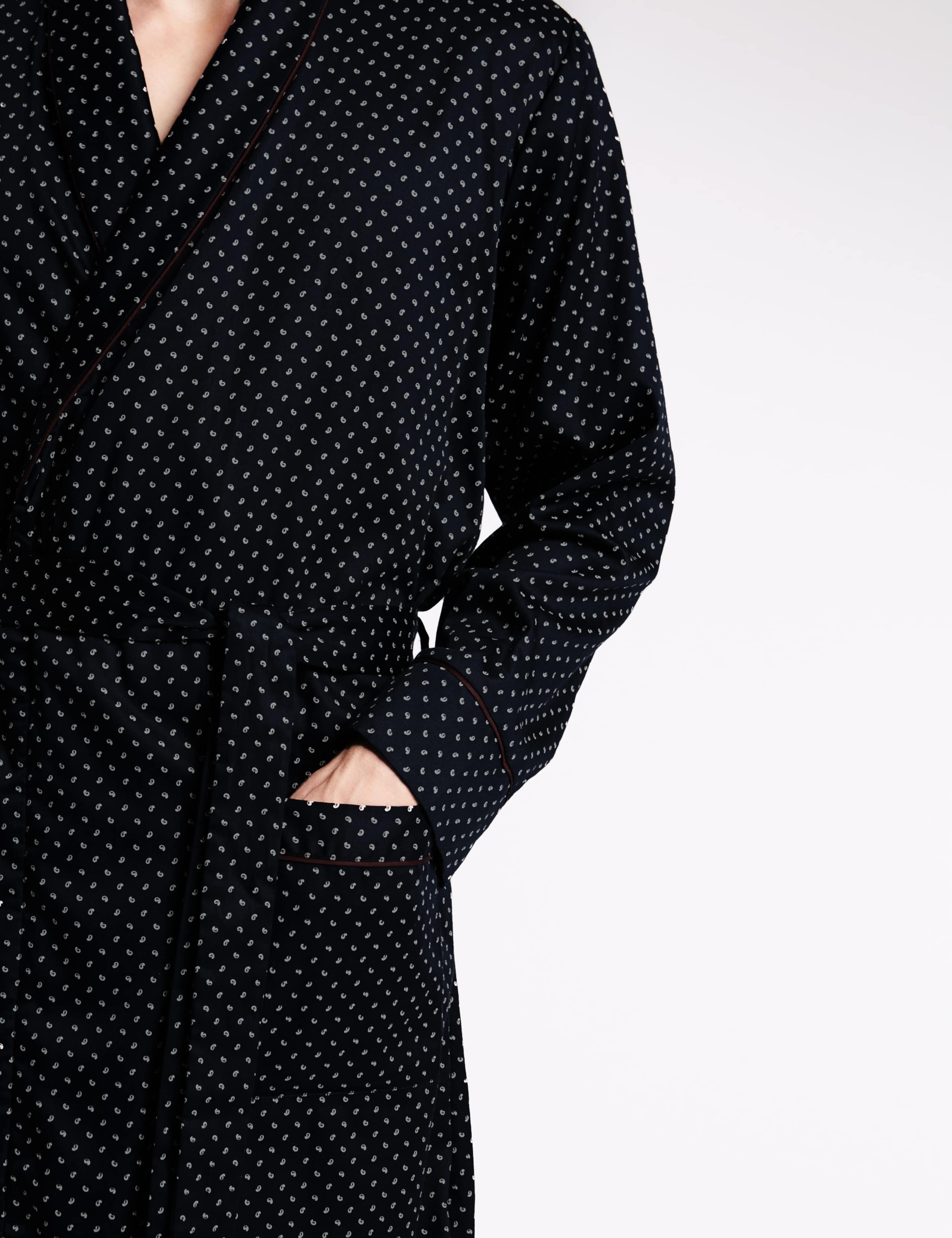 Pure Cotton Paisley Dressing Gown 4 of 4