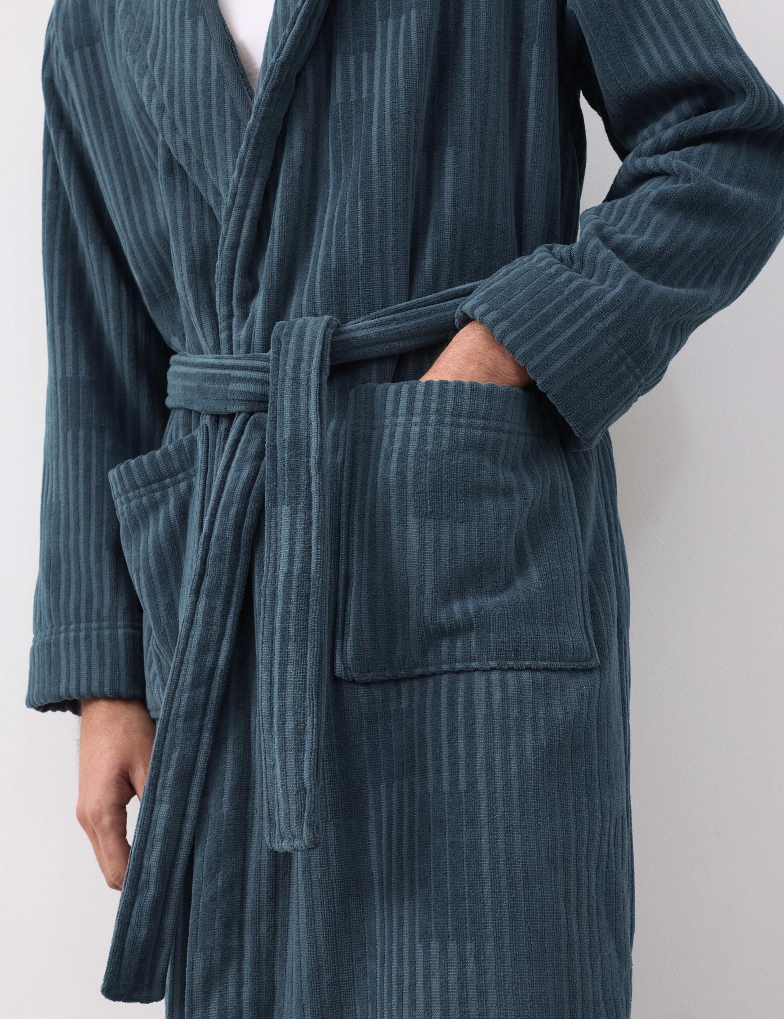 Pure Cotton Burnout Textured Dressing Gown 6 of 6