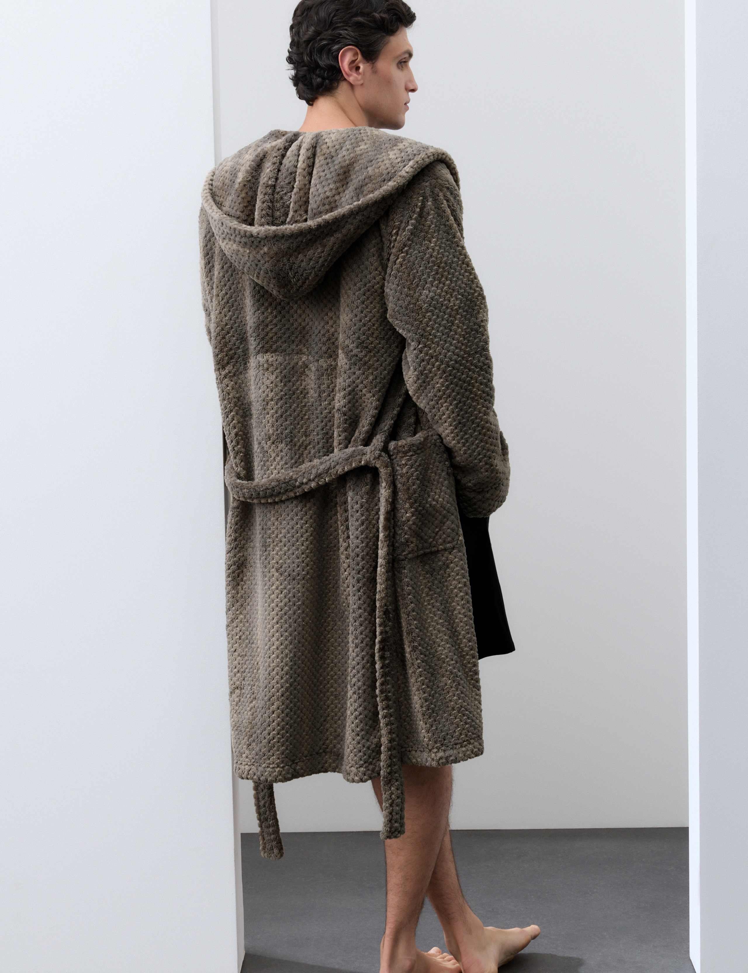 Fleece Textured Dressing Gown 4 of 8