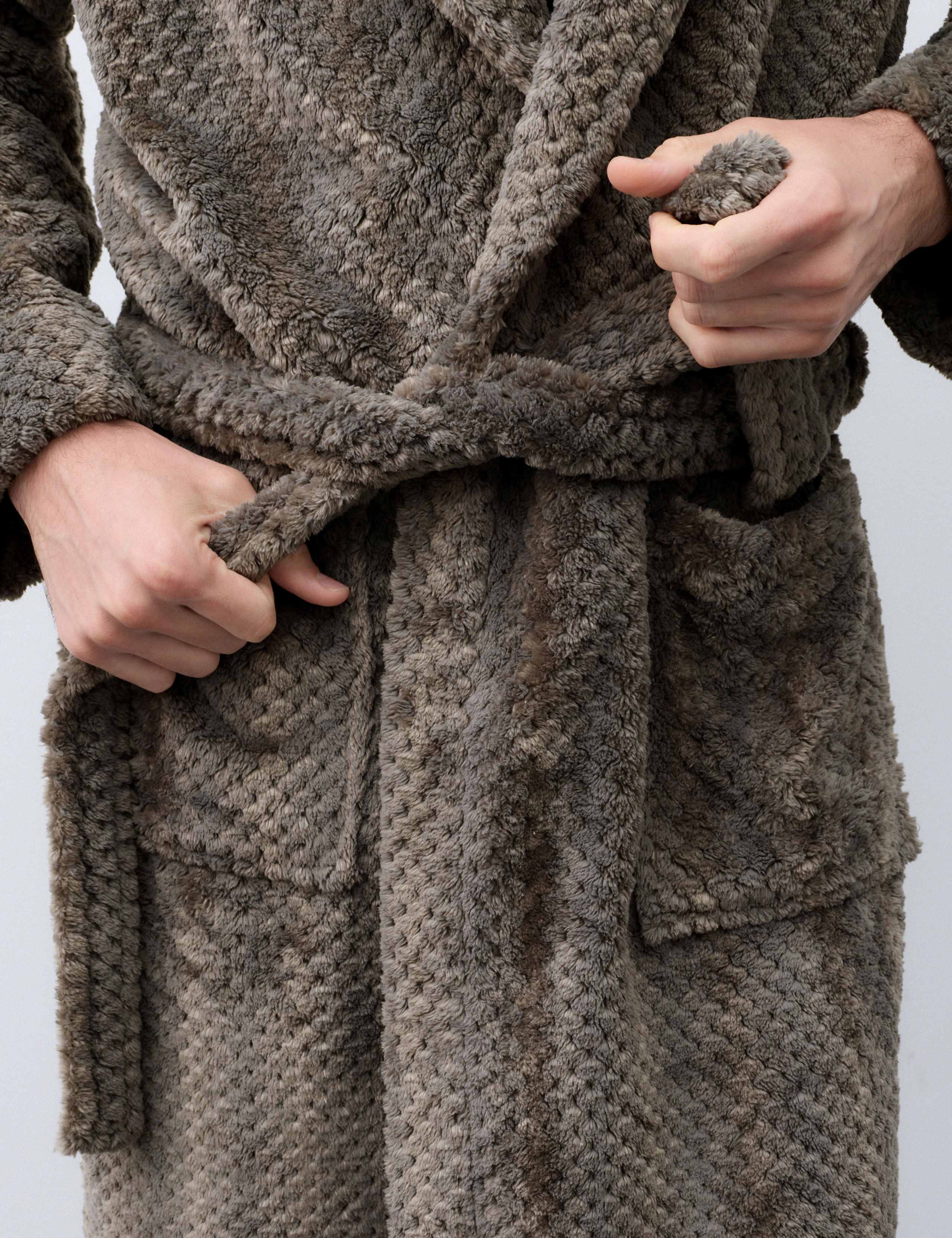 Fleece Textured Dressing Gown 6 of 8