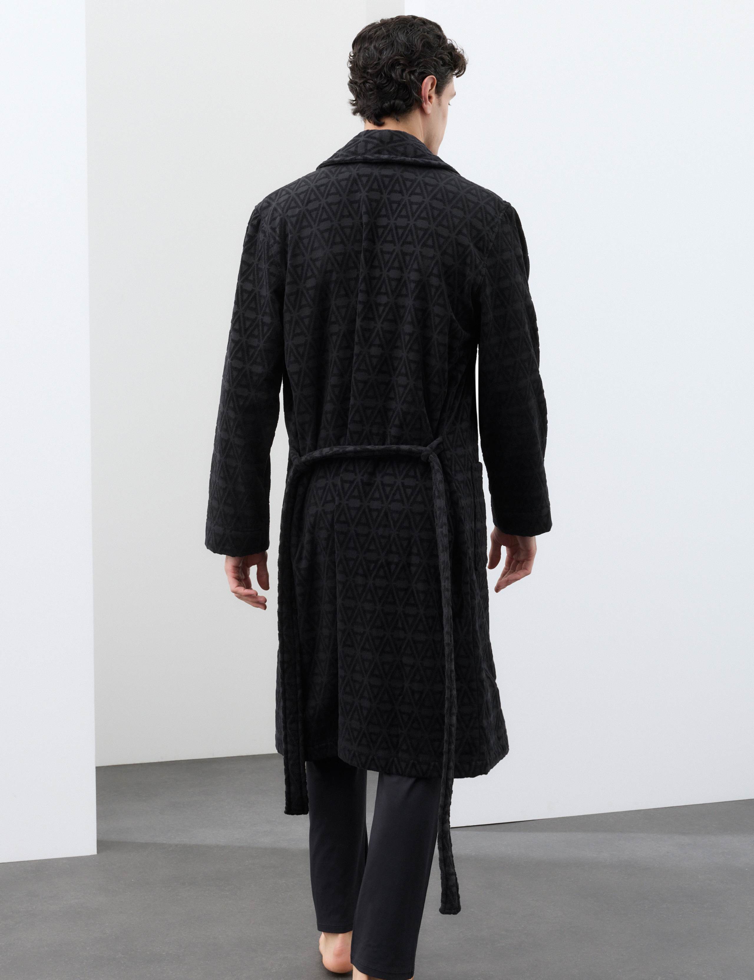 Pure Cotton Textured Dressing Gown 3 of 5