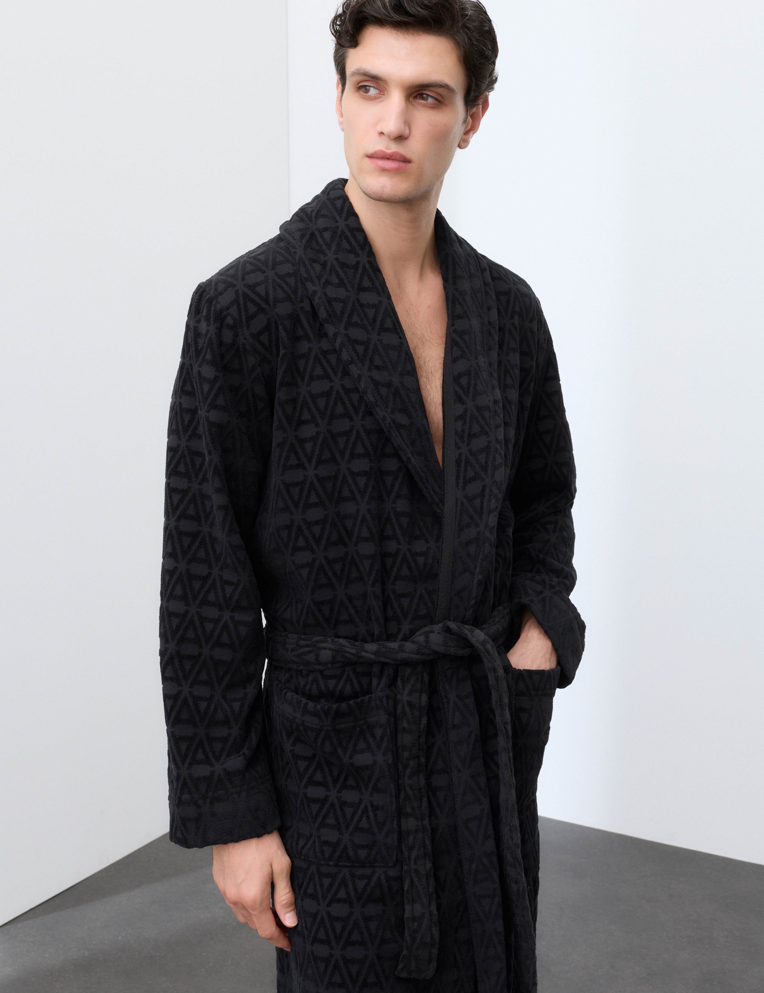 Pure Cotton Textured Dressing Gown 4 of 5