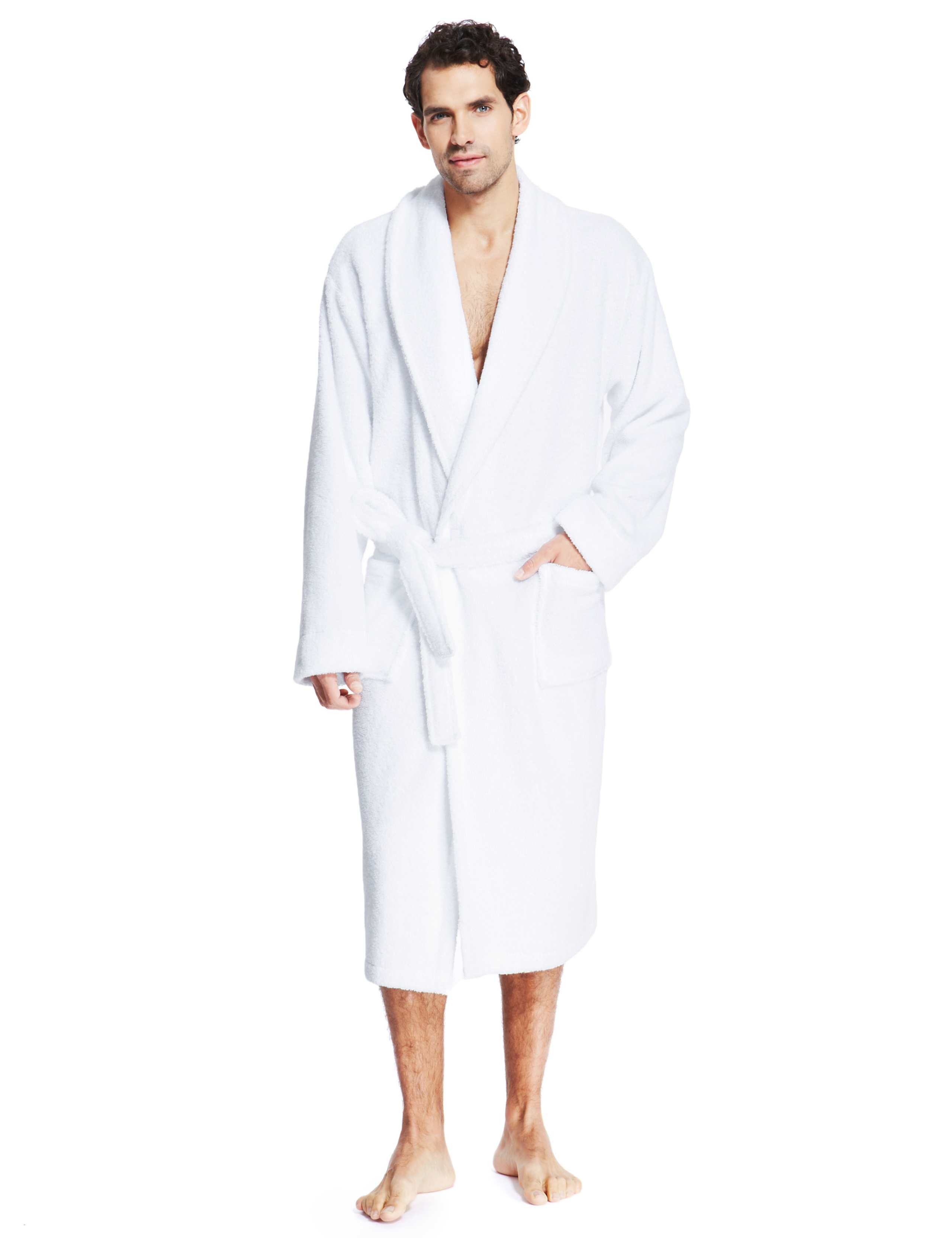 Cotton Rich Towelling Dressing Gown 1 of 4