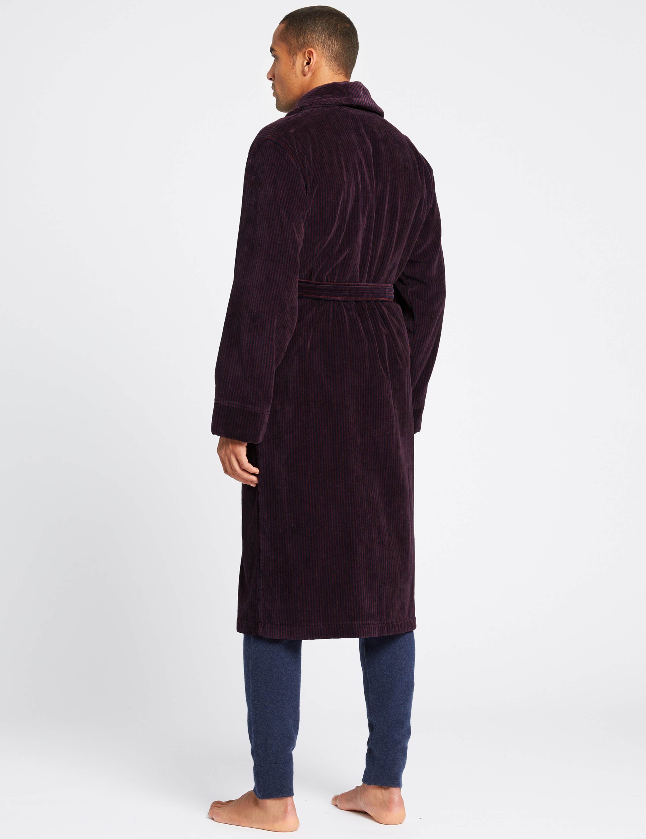 Luxury Pure Cotton Dressing Gown with Belt 2 of 3