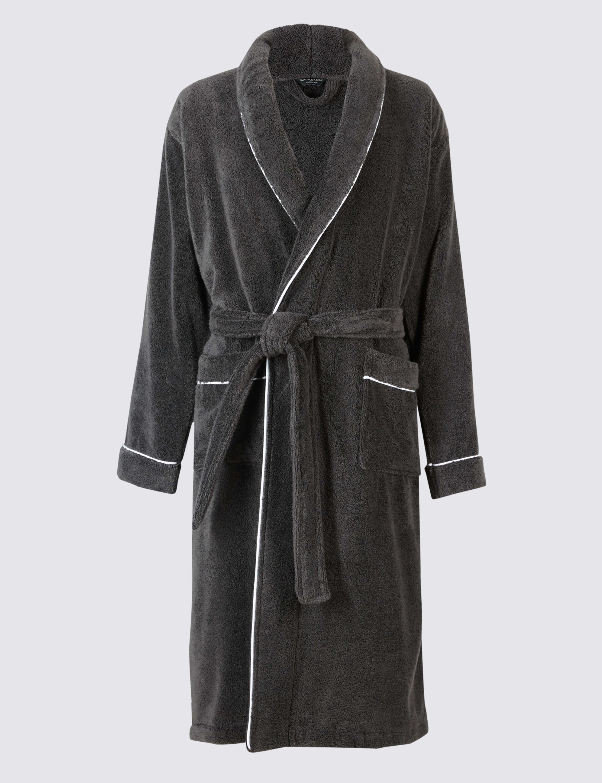 Super Soft Towelling Gown with Piping 2 of 4