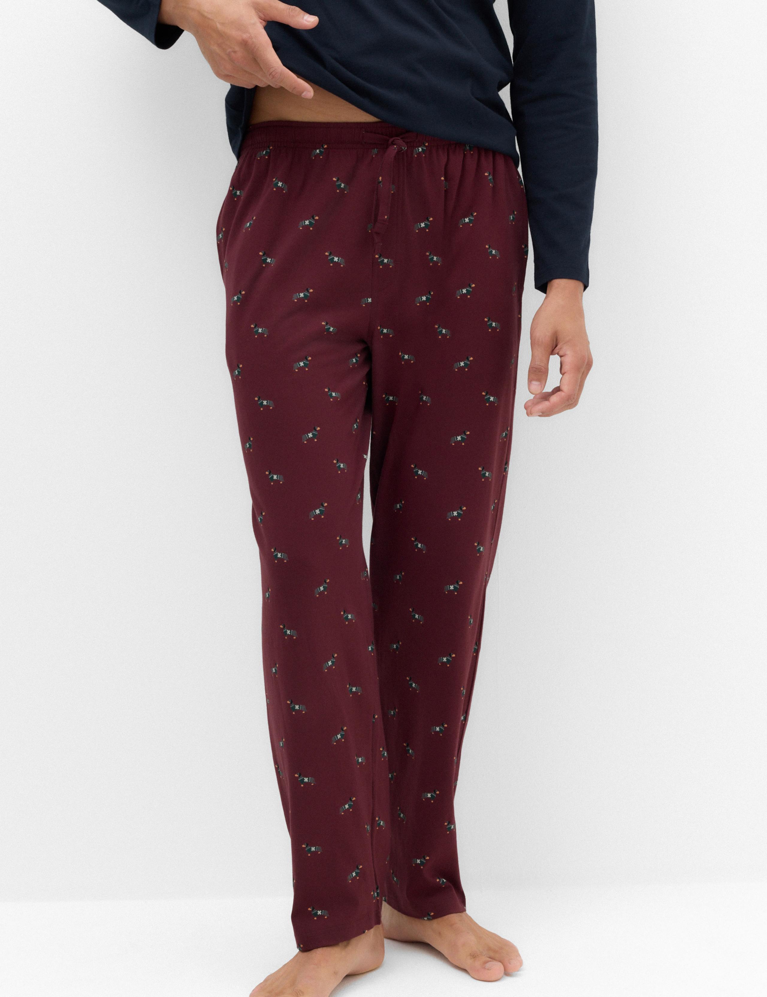Pure Cotton Sausage Dog Print Pyjama Set 5 of 7