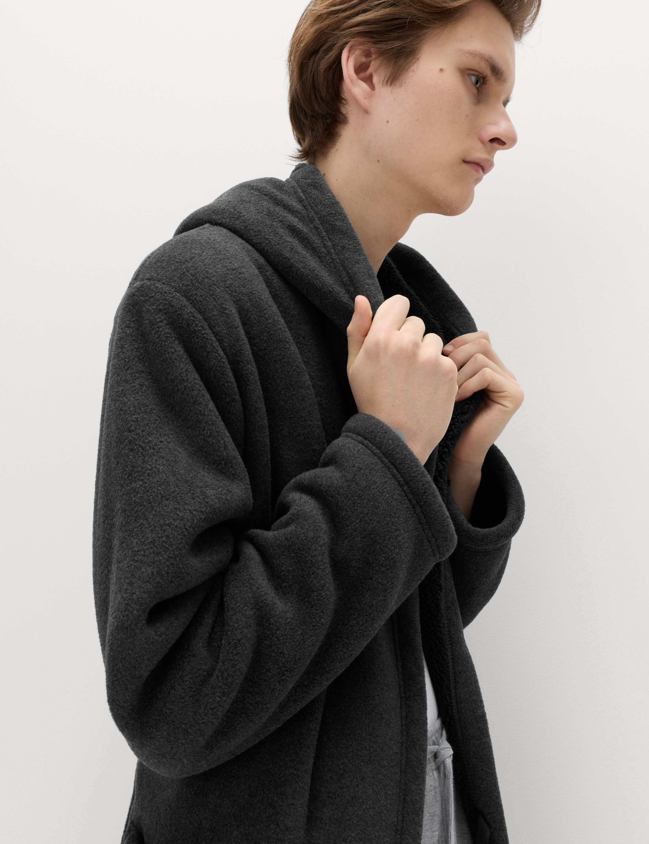 Fleece Supersoft Hooded Dressing Gown 7 of 7