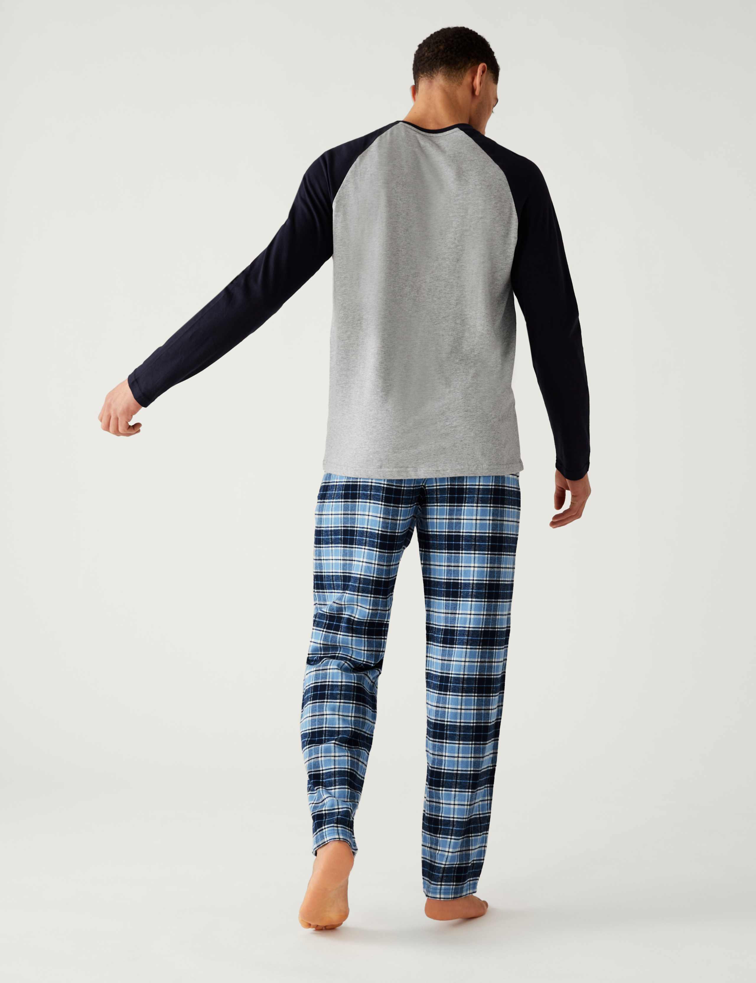 Brushed Cotton Checked Pyjama Set 4 of 4
