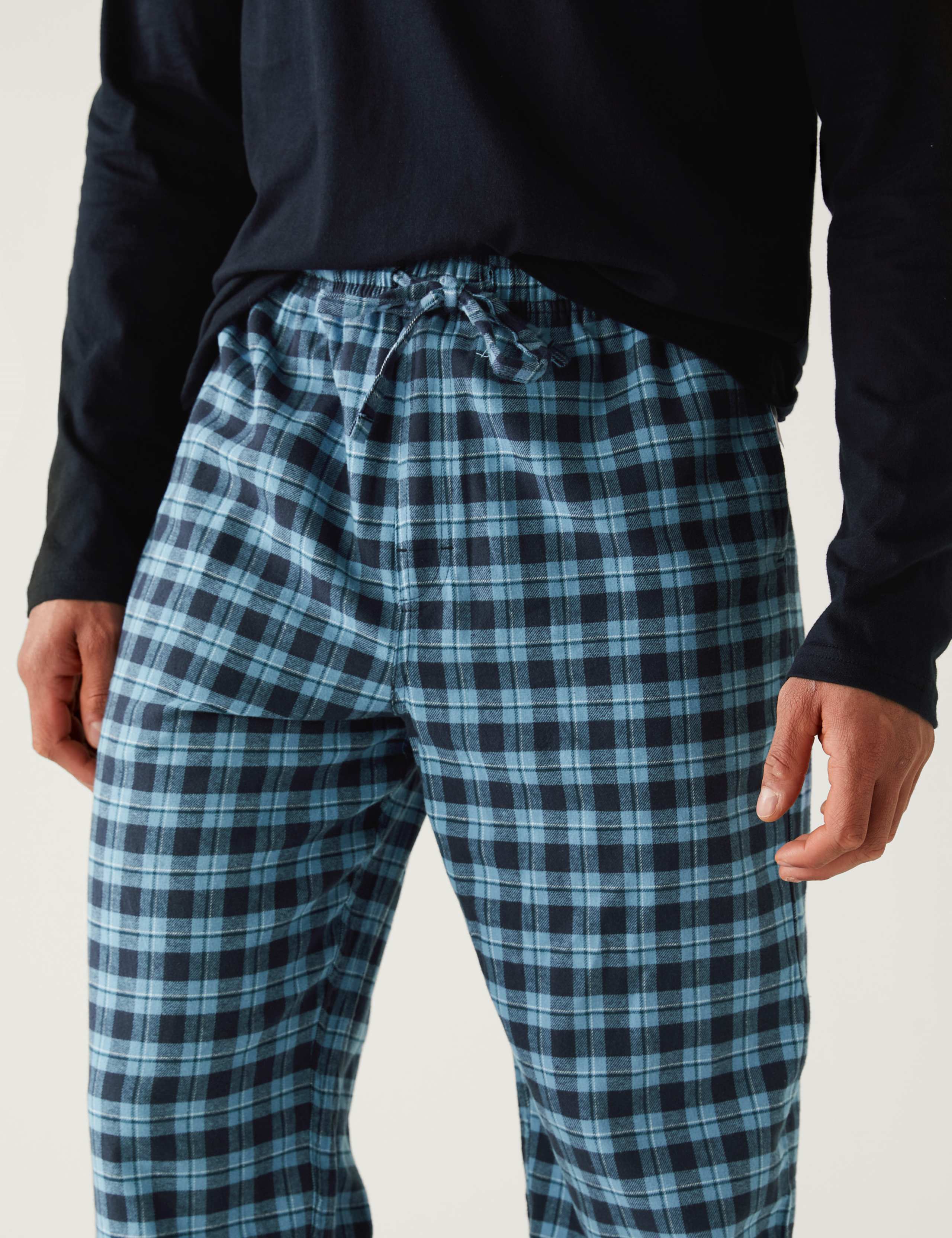 Brushed Cotton Checked Pyjama Set 4 of 5