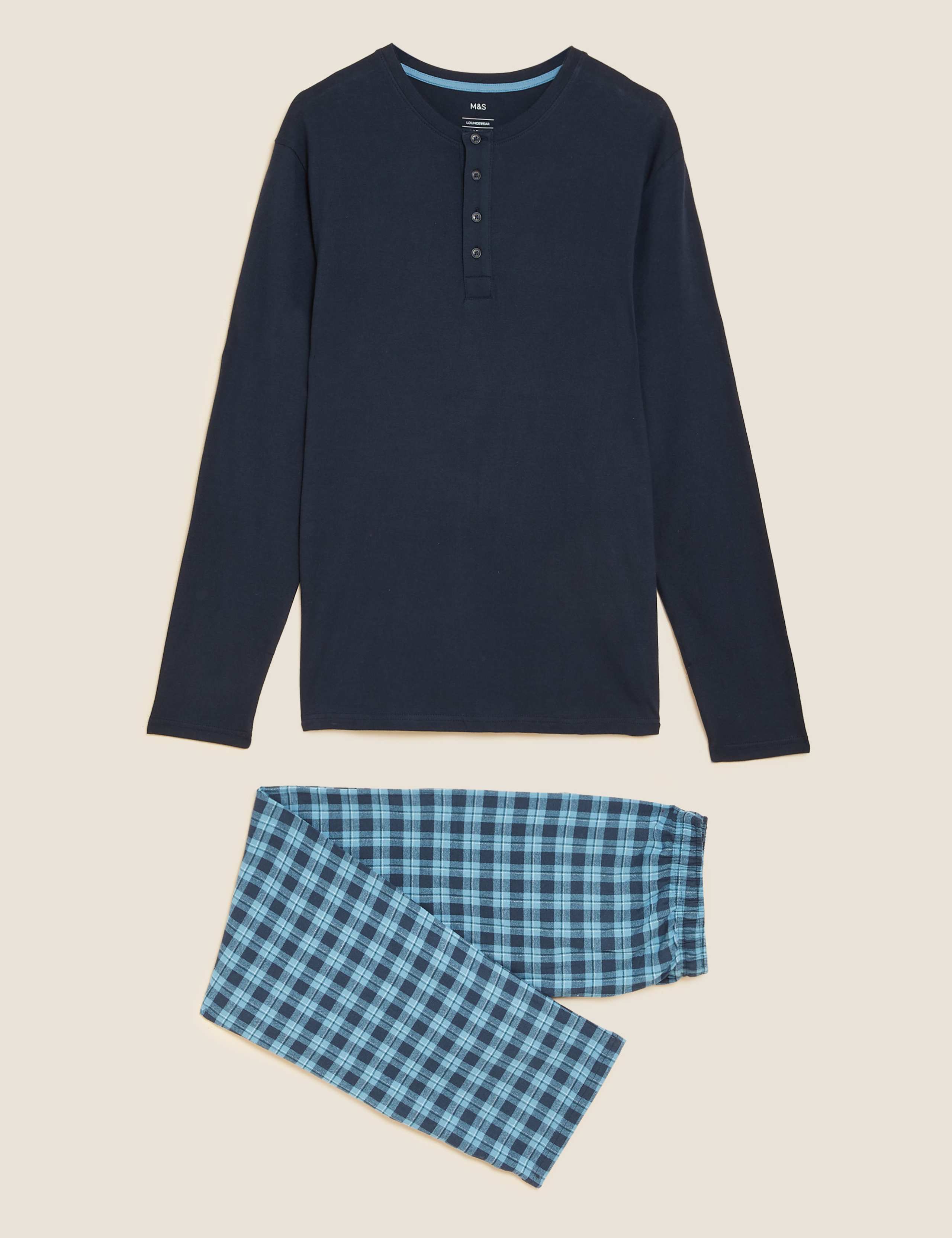 Brushed Cotton Checked Pyjama Set 2 of 5