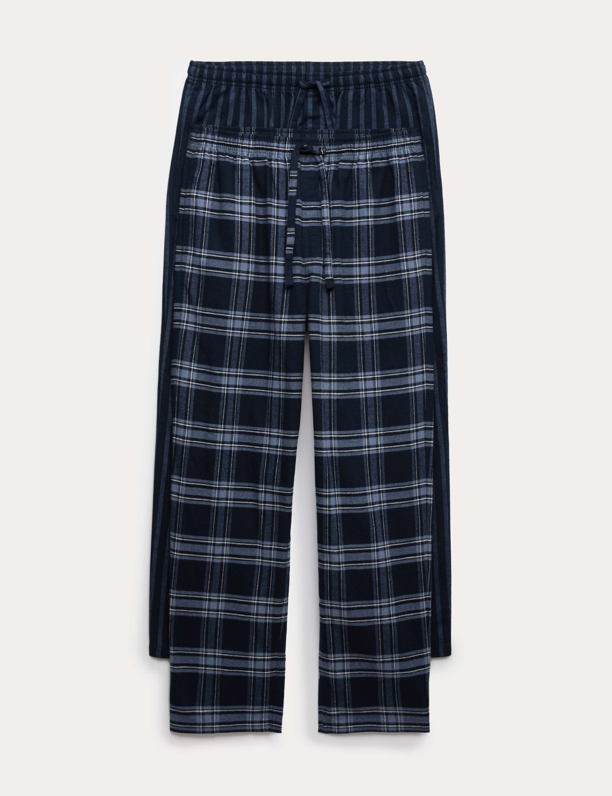 2pk Brushed Cotton Pyjama Bottoms 1 of 5