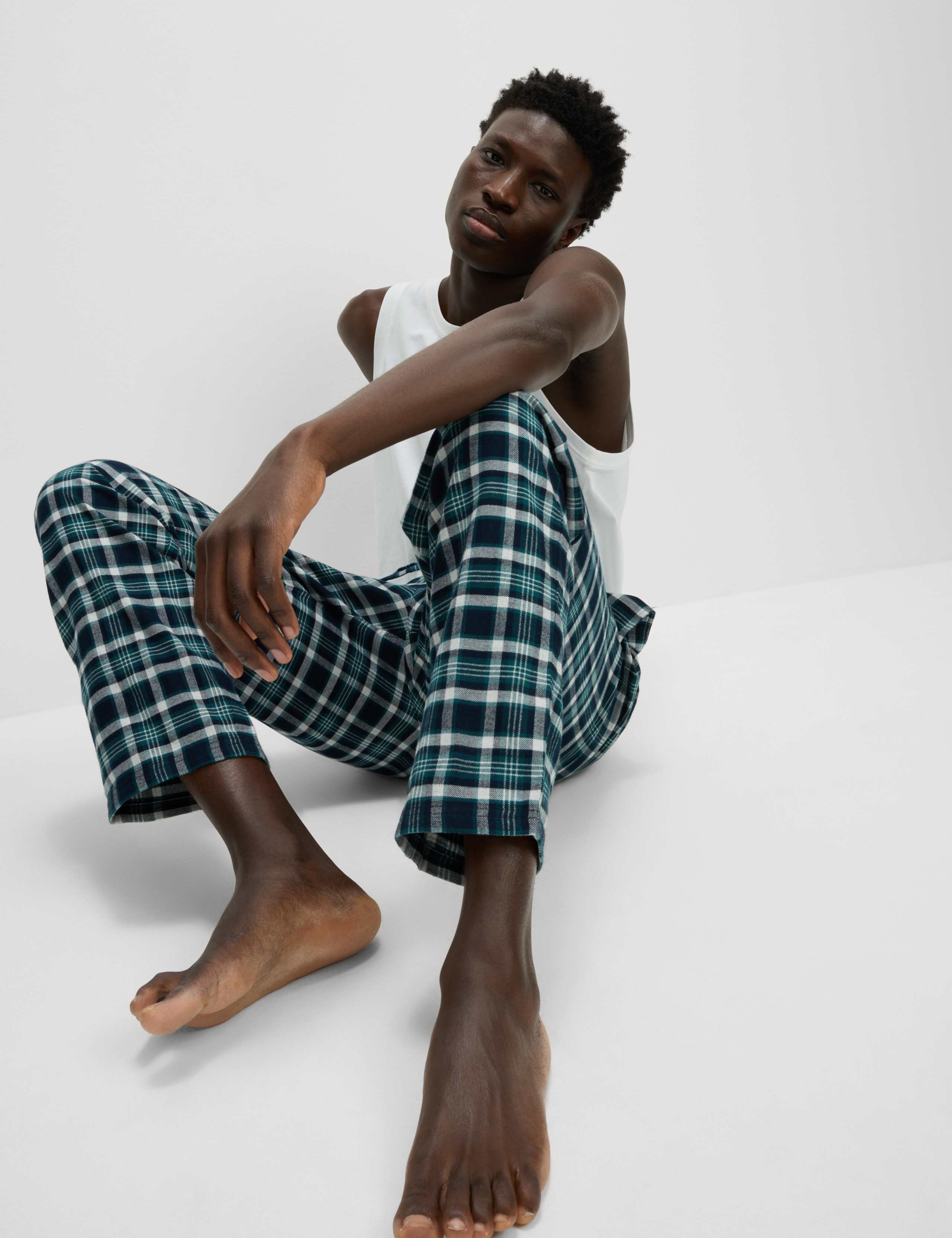 Brushed Cotton Check Long Pant 2 of 6