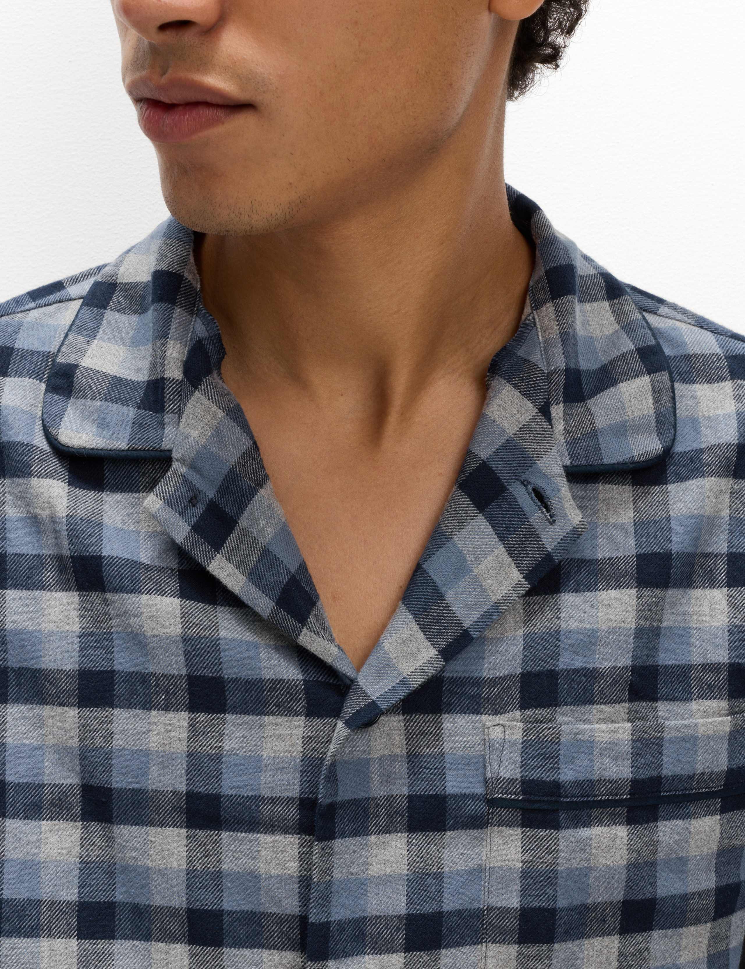 Brushed Cotton Checked Pyjama Set 3 of 6