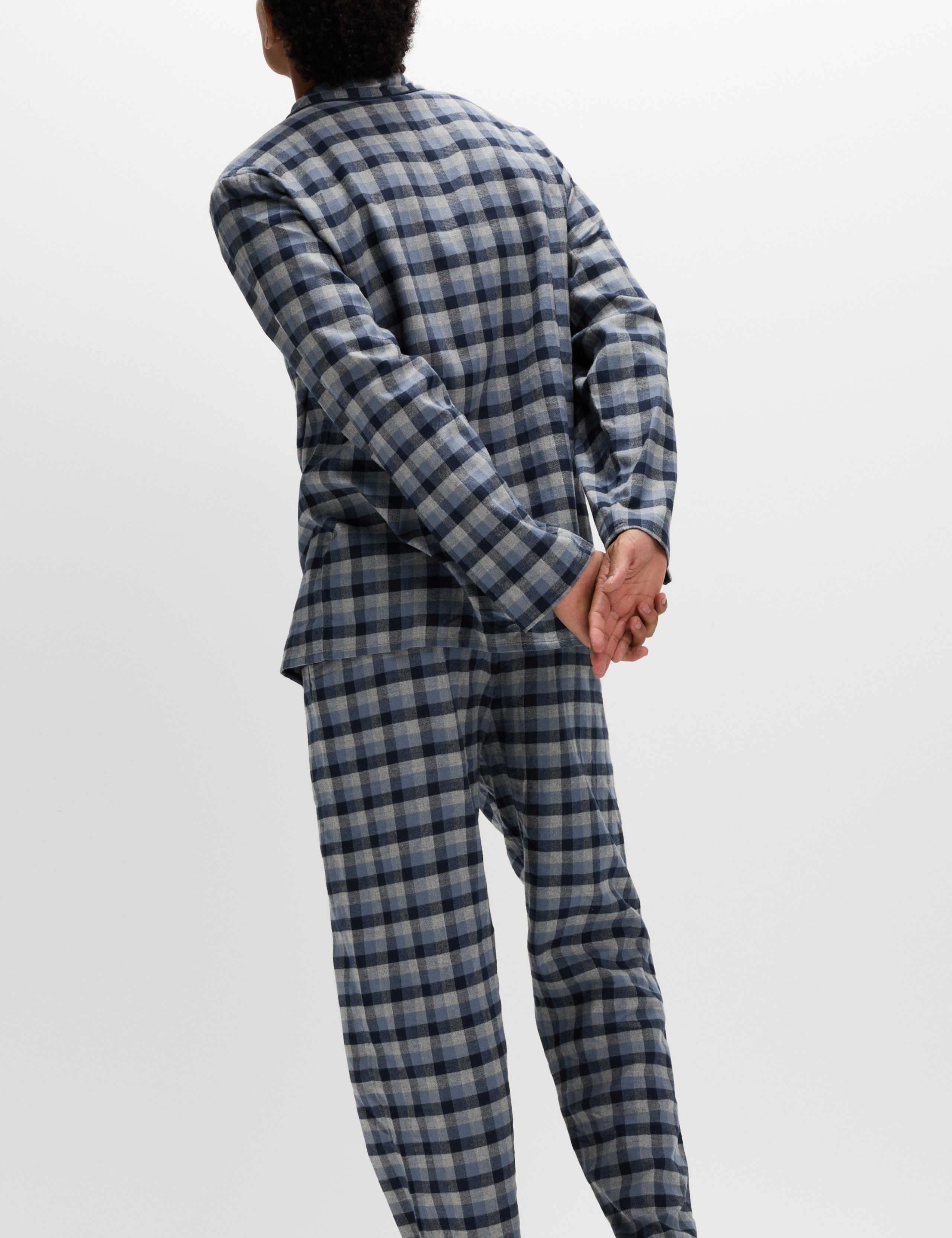 Brushed Cotton Checked Pyjama Set 4 of 6