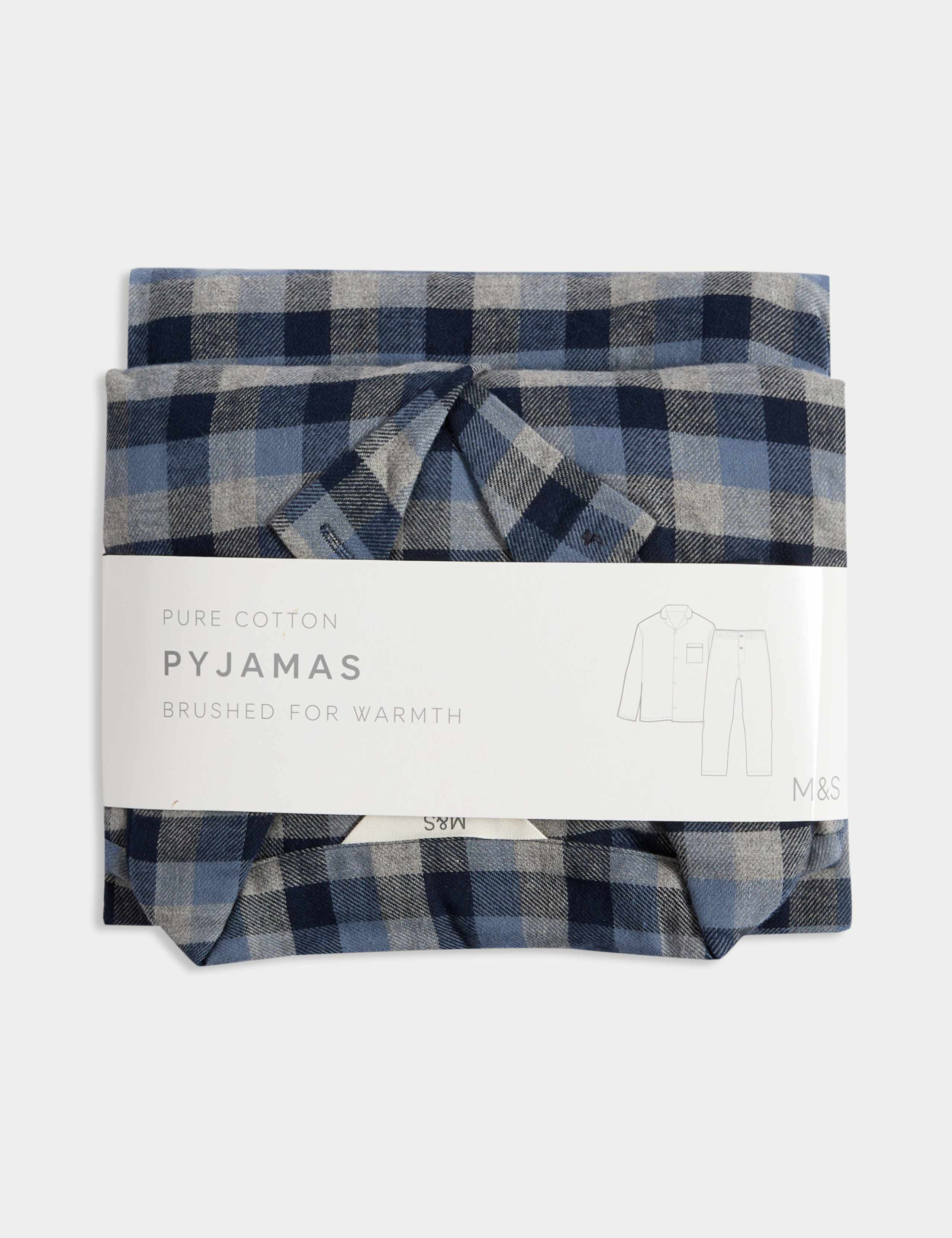 Brushed Cotton Checked Pyjama Set 6 of 6
