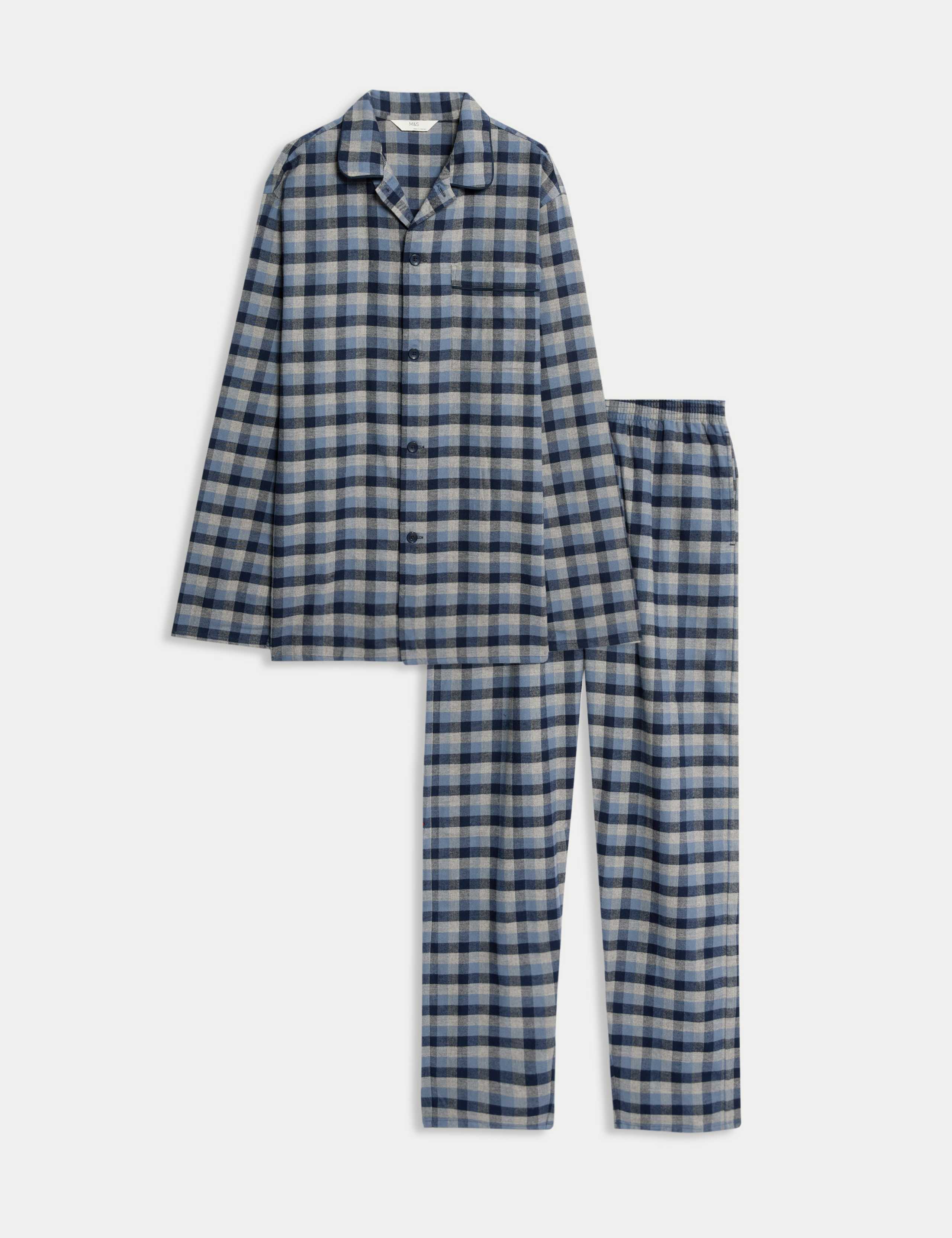 Brushed Cotton Checked Pyjama Set 2 of 6