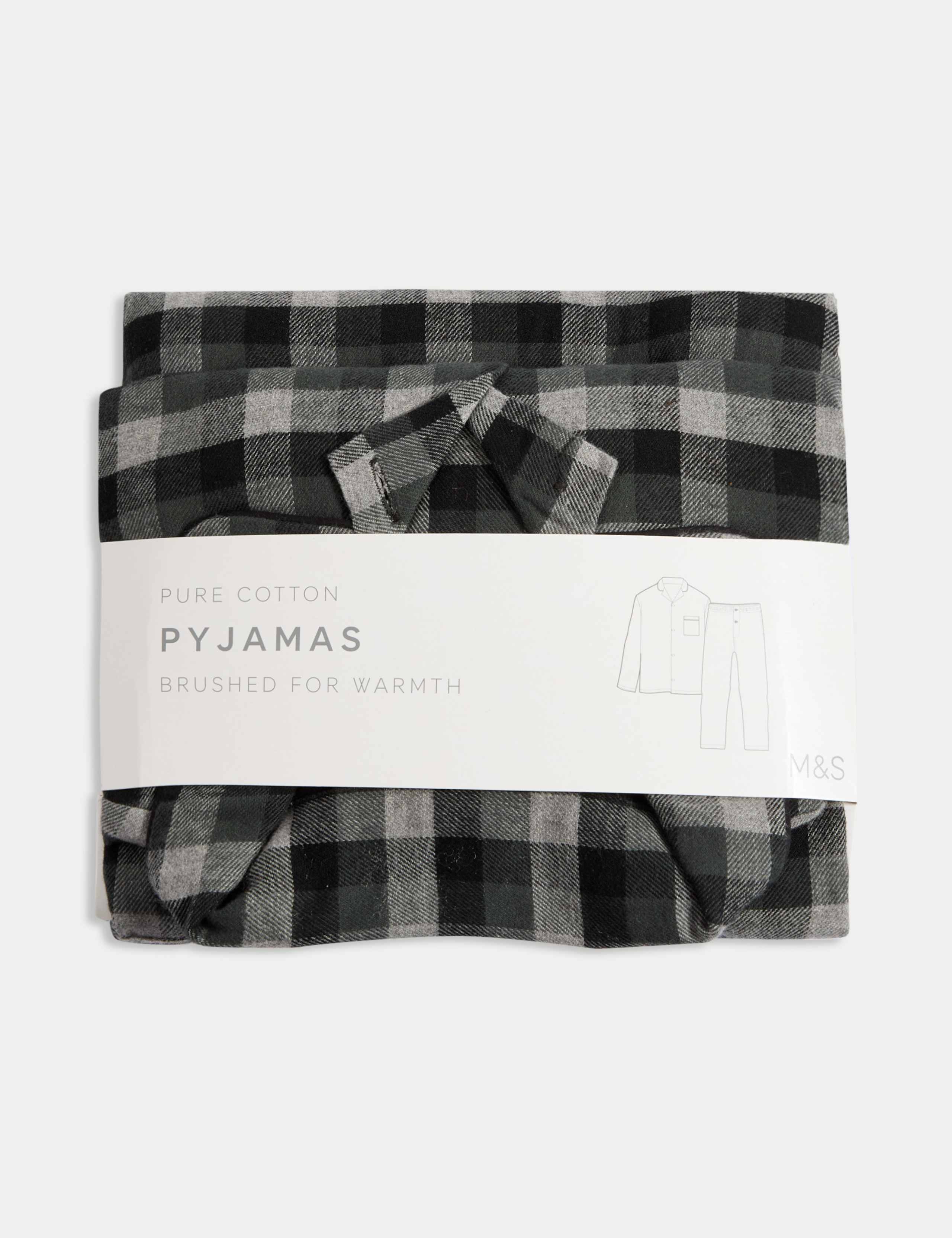 Brushed Cotton Checked Pyjama Set 5 of 5