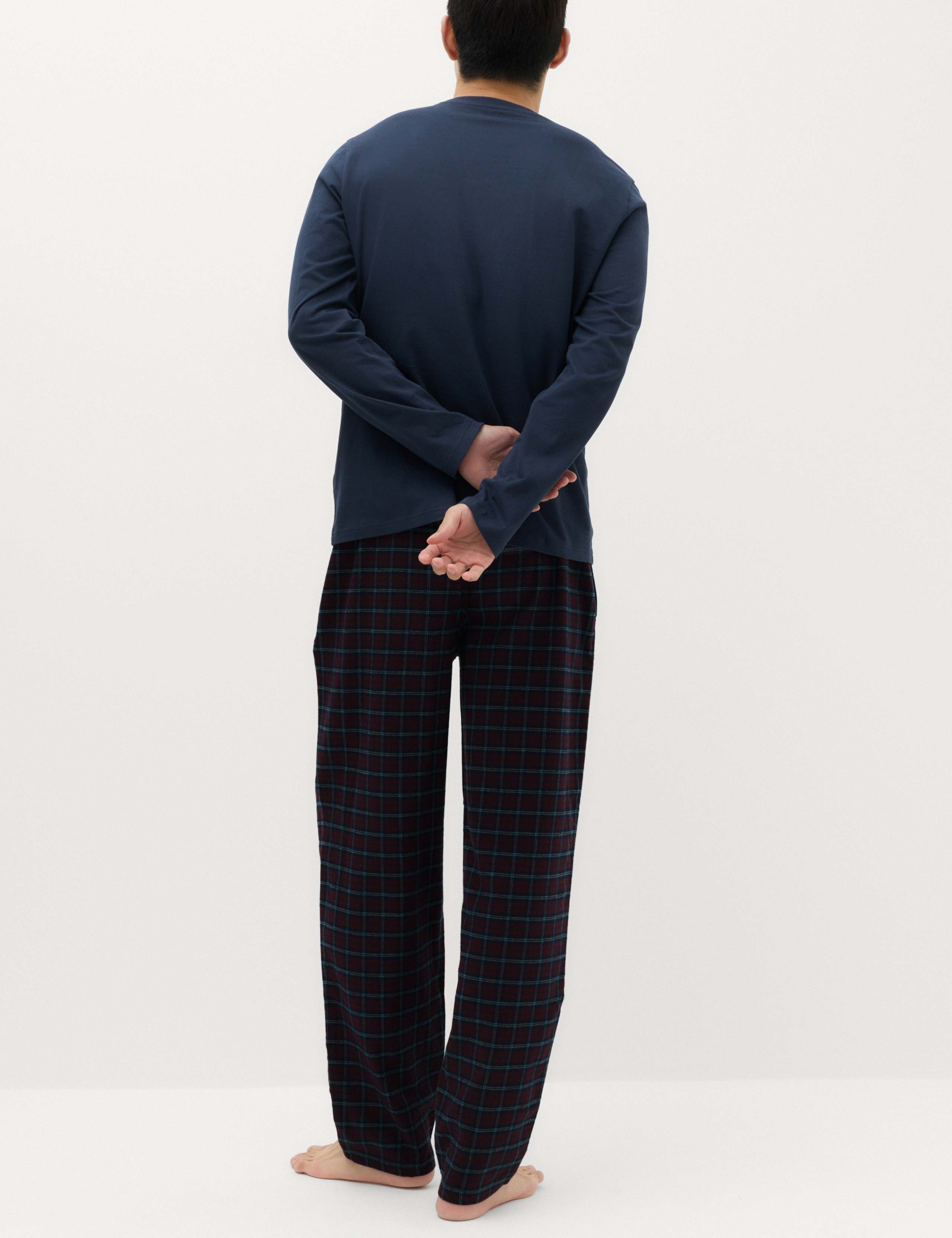 Brushed Cotton Checked Pyjama Set 5 of 6