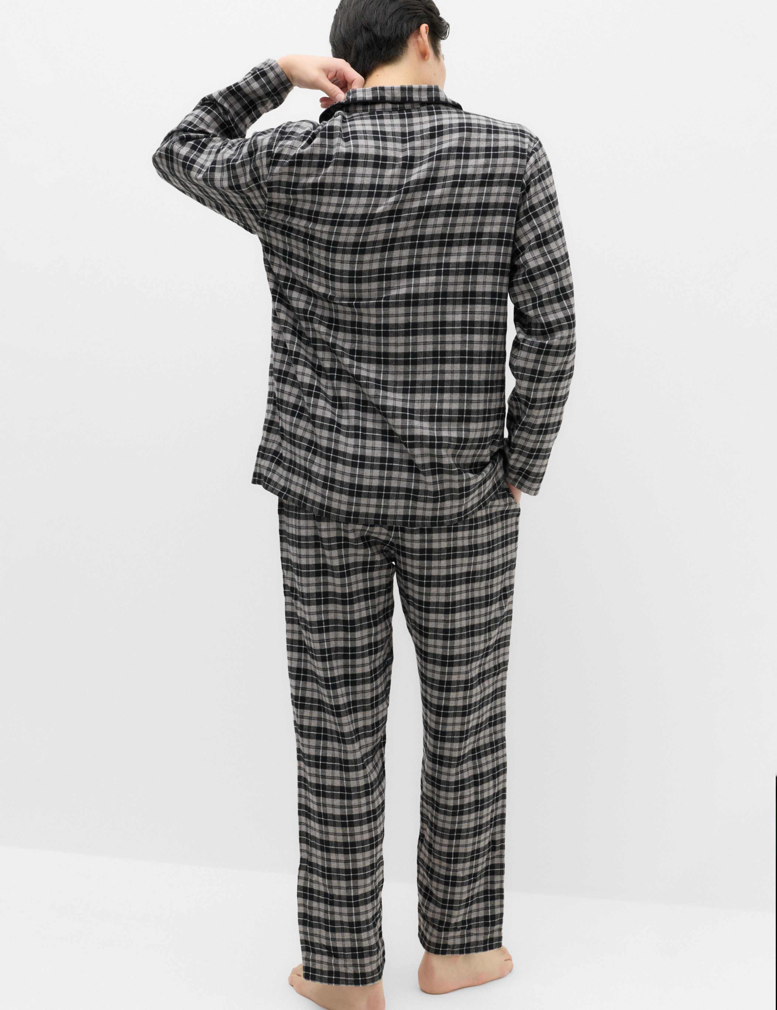 Brushed Cotton Checked Pyjama Set 5 of 6