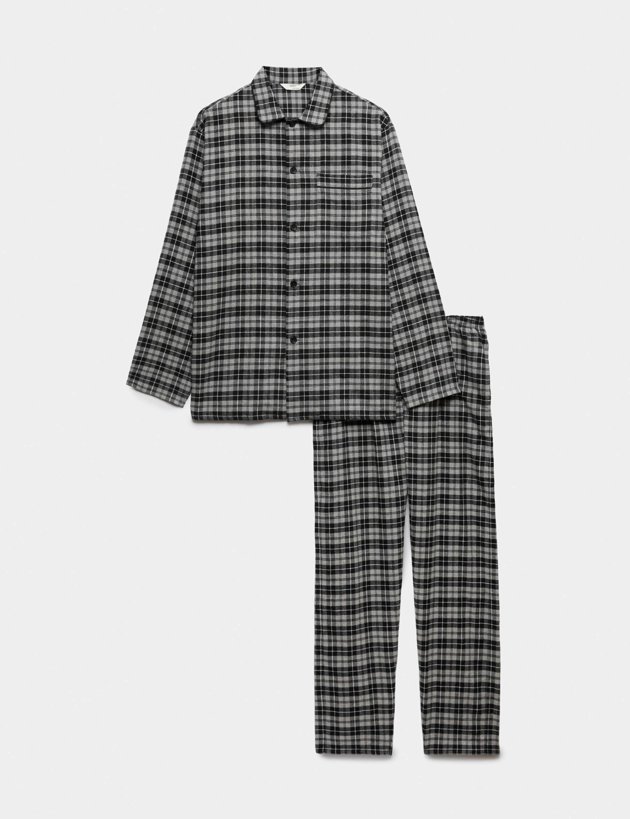 Brushed Cotton Checked Pyjama Set 2 of 6