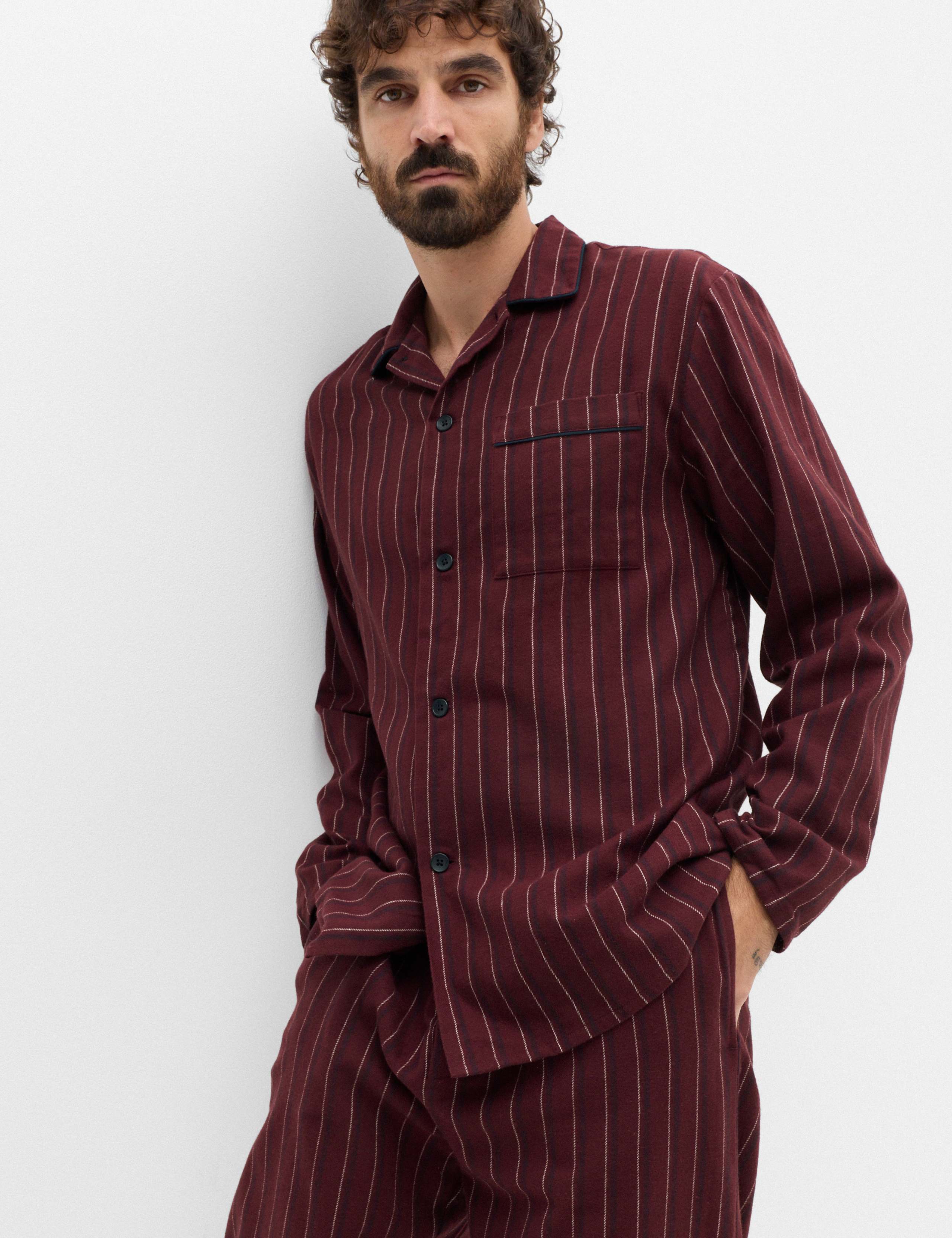 Brushed Cotton Striped Pyjama Set 3 of 6