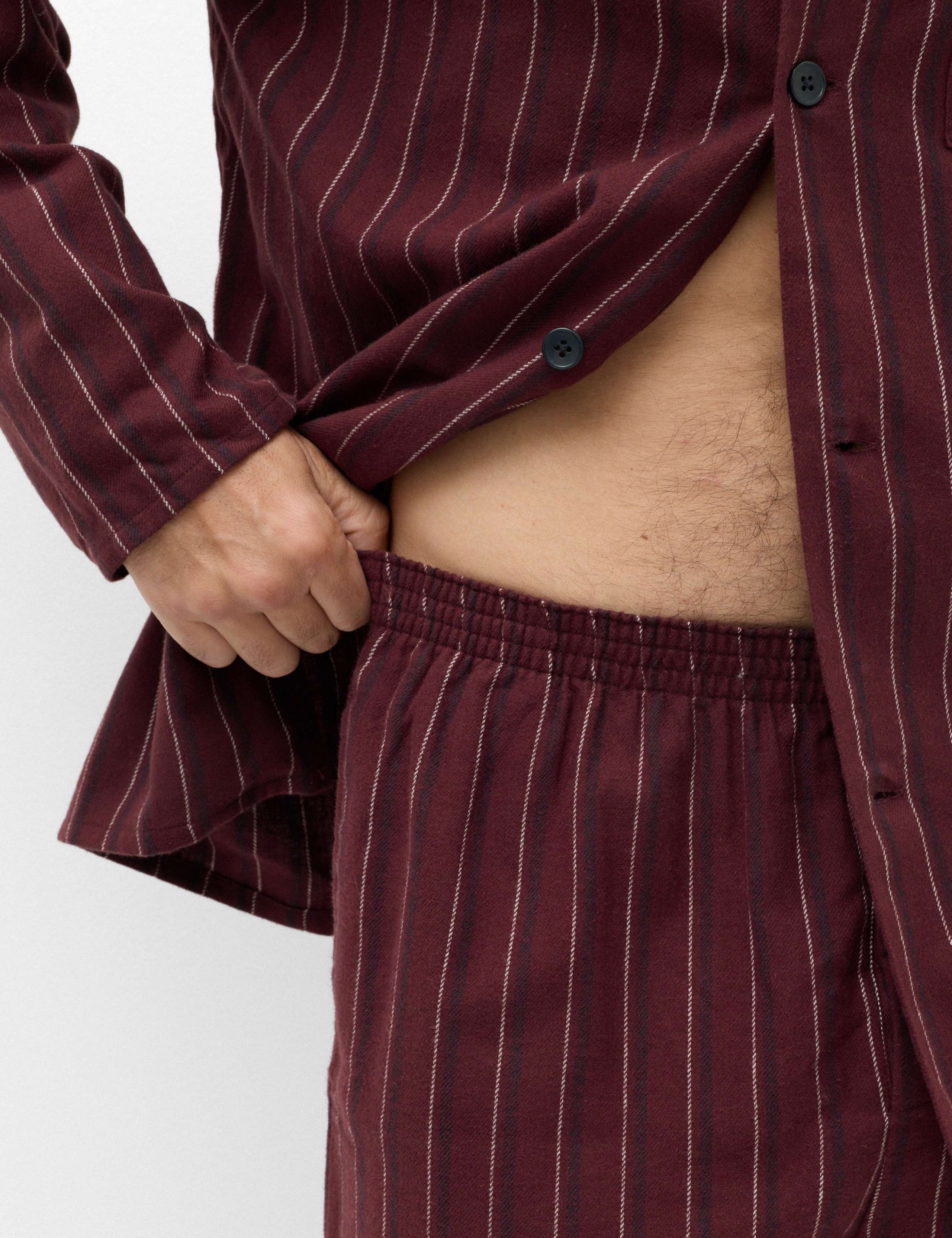 Brushed Cotton Striped Pyjama Set 4 of 6