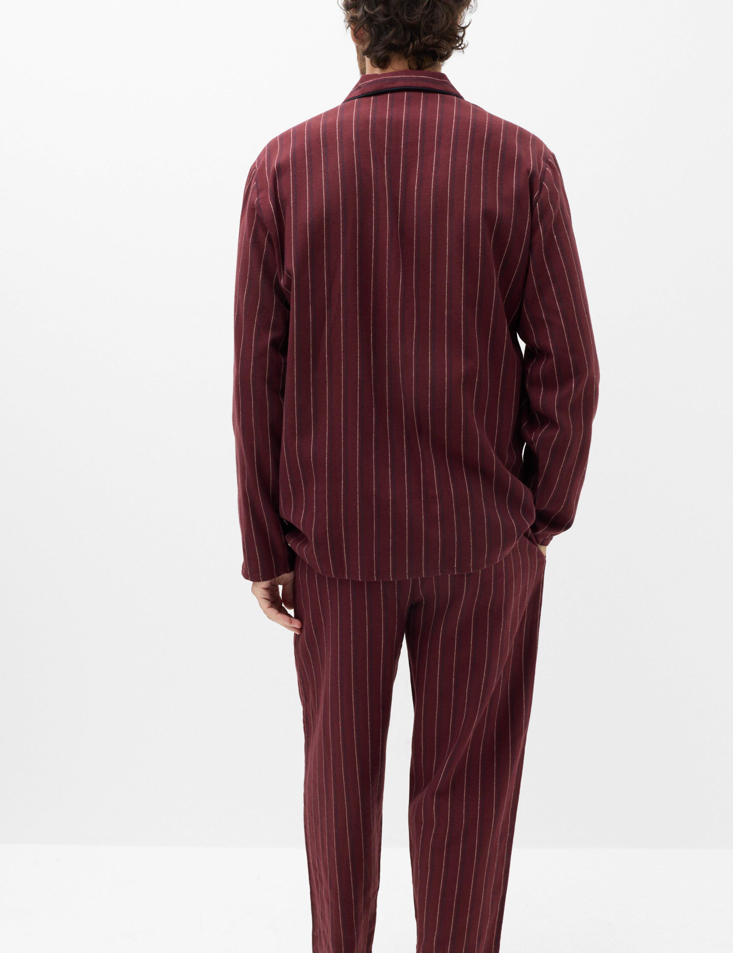Brushed Cotton Striped Pyjama Set 5 of 6