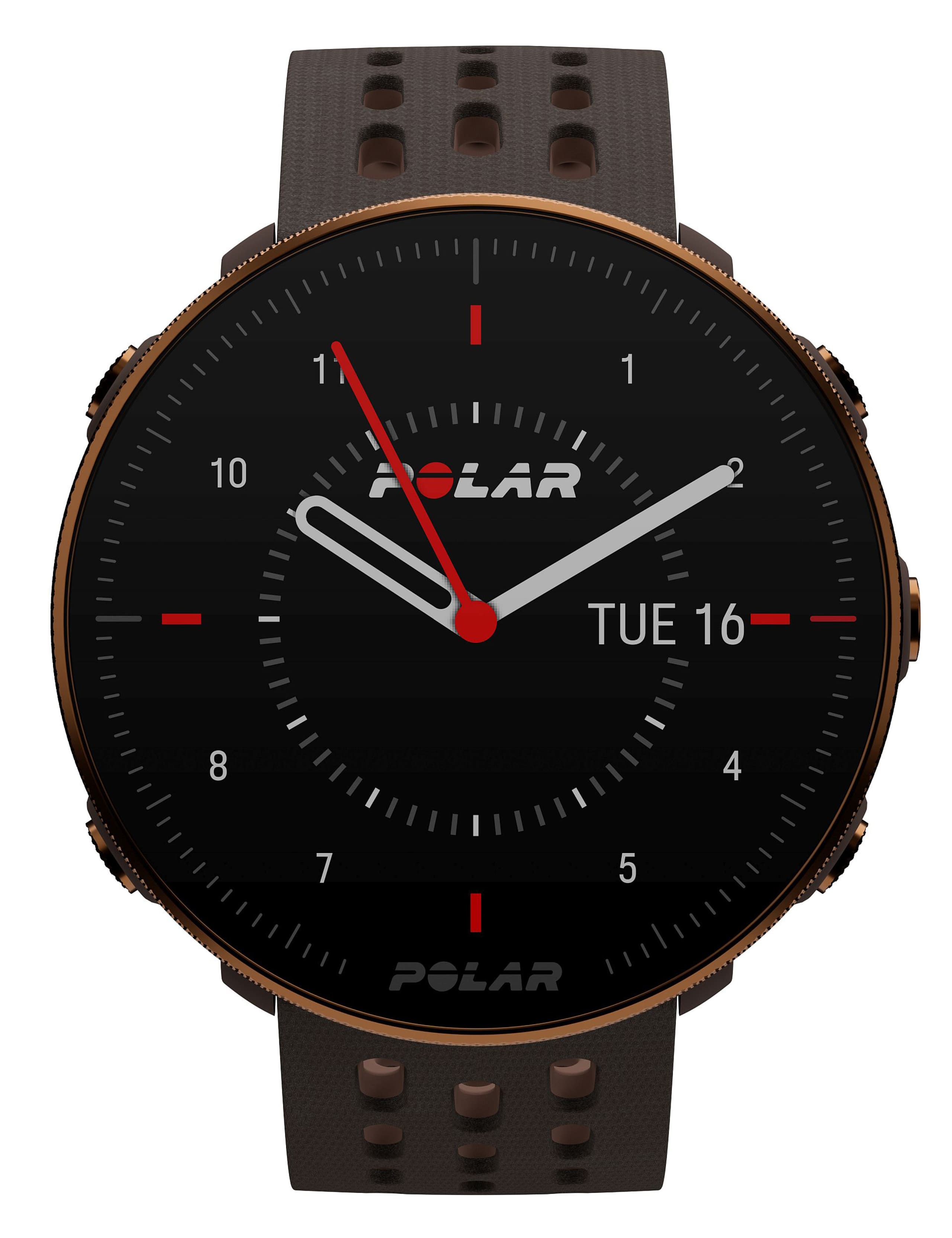 Polar Vantage Fitness Tracker Brown Silicone Smartwatch 1 of 7