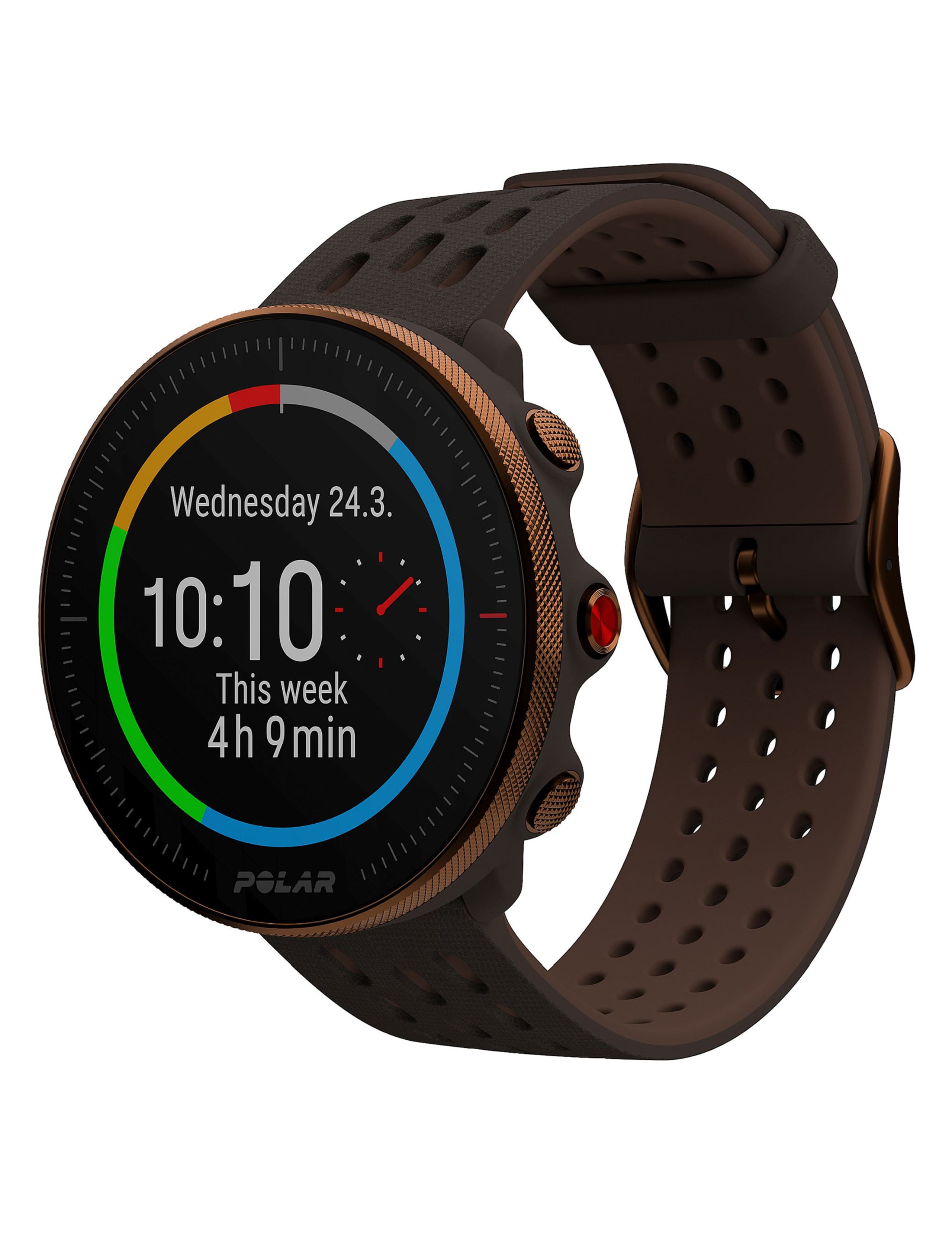 Polar Vantage Fitness Tracker Brown Silicone Smartwatch 2 of 7