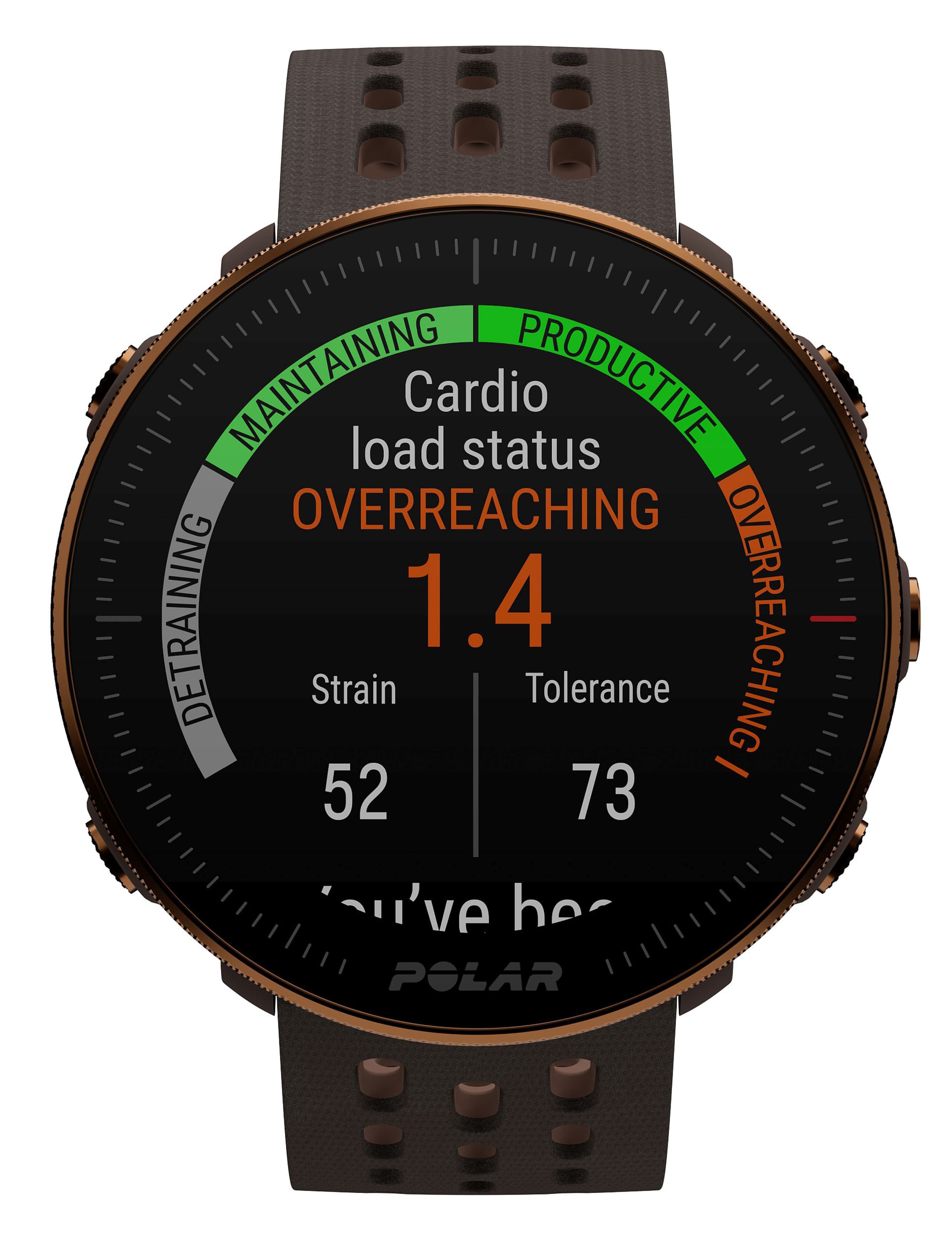 Polar Vantage Fitness Tracker Brown Silicone Smartwatch 4 of 7